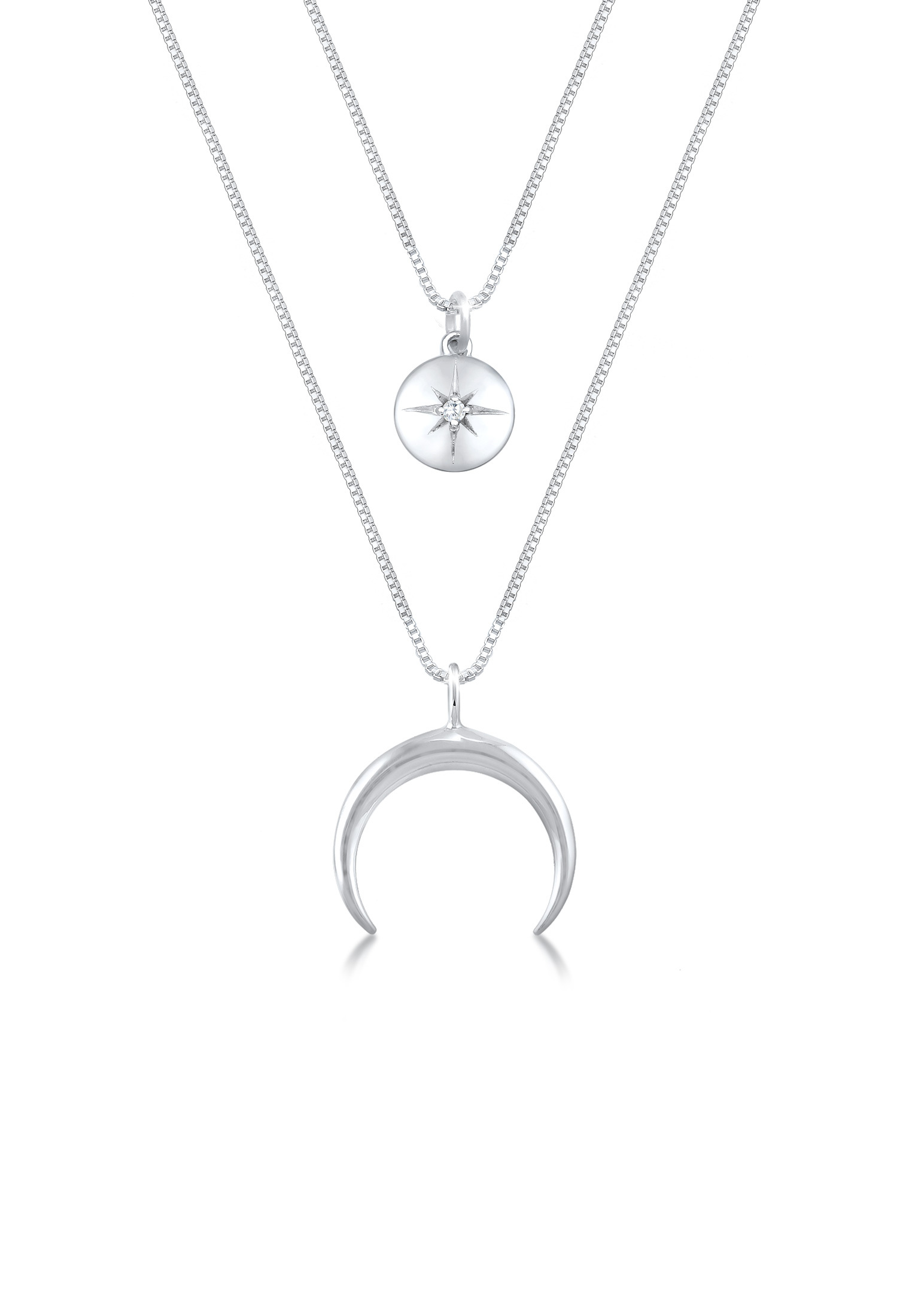 Venezianer-Halskette Astro | Zirkonia ( Weiß ) | 925er Sterling Silber