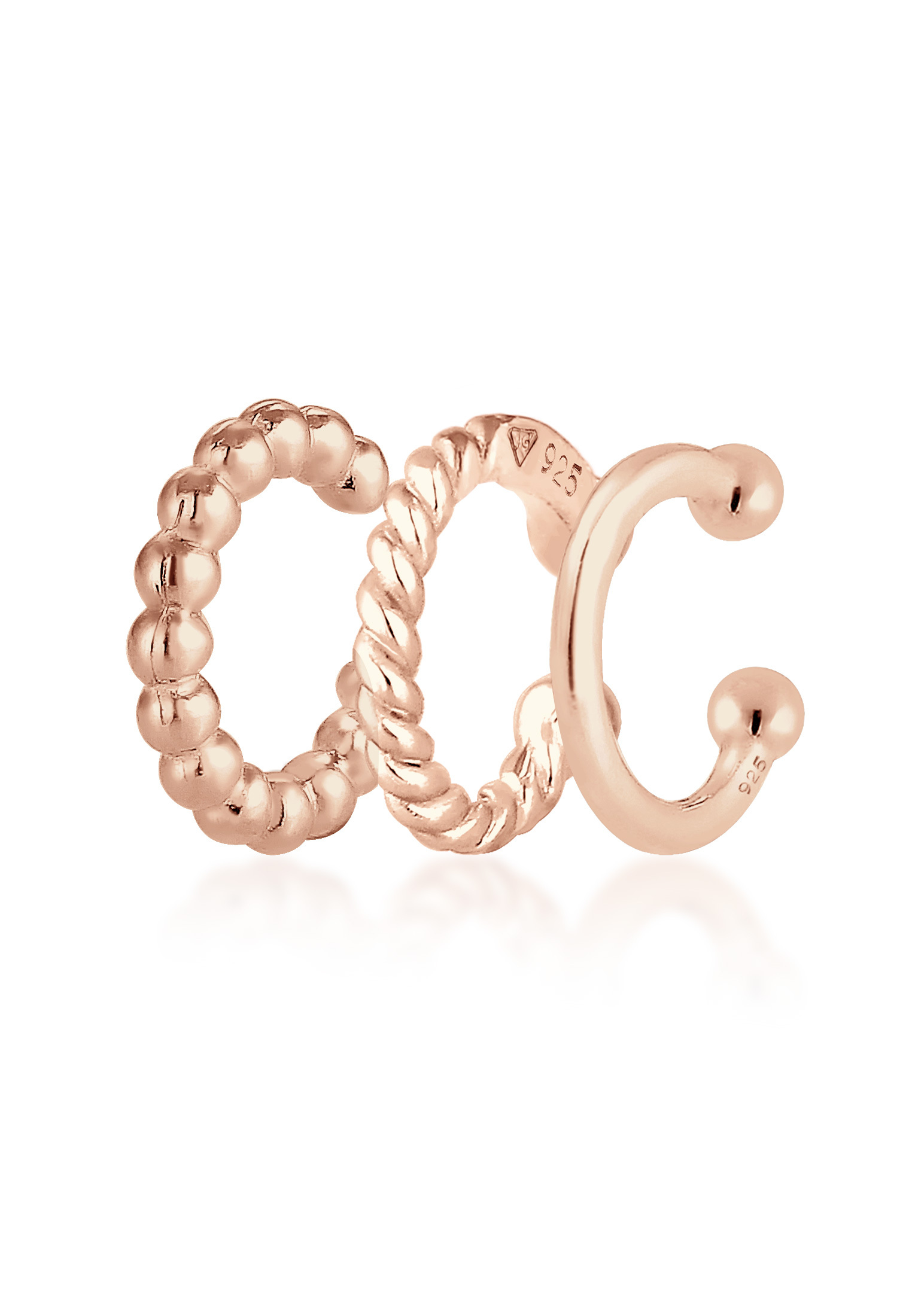 Earcuff 3er Set Basic | 925er Sterling Silber