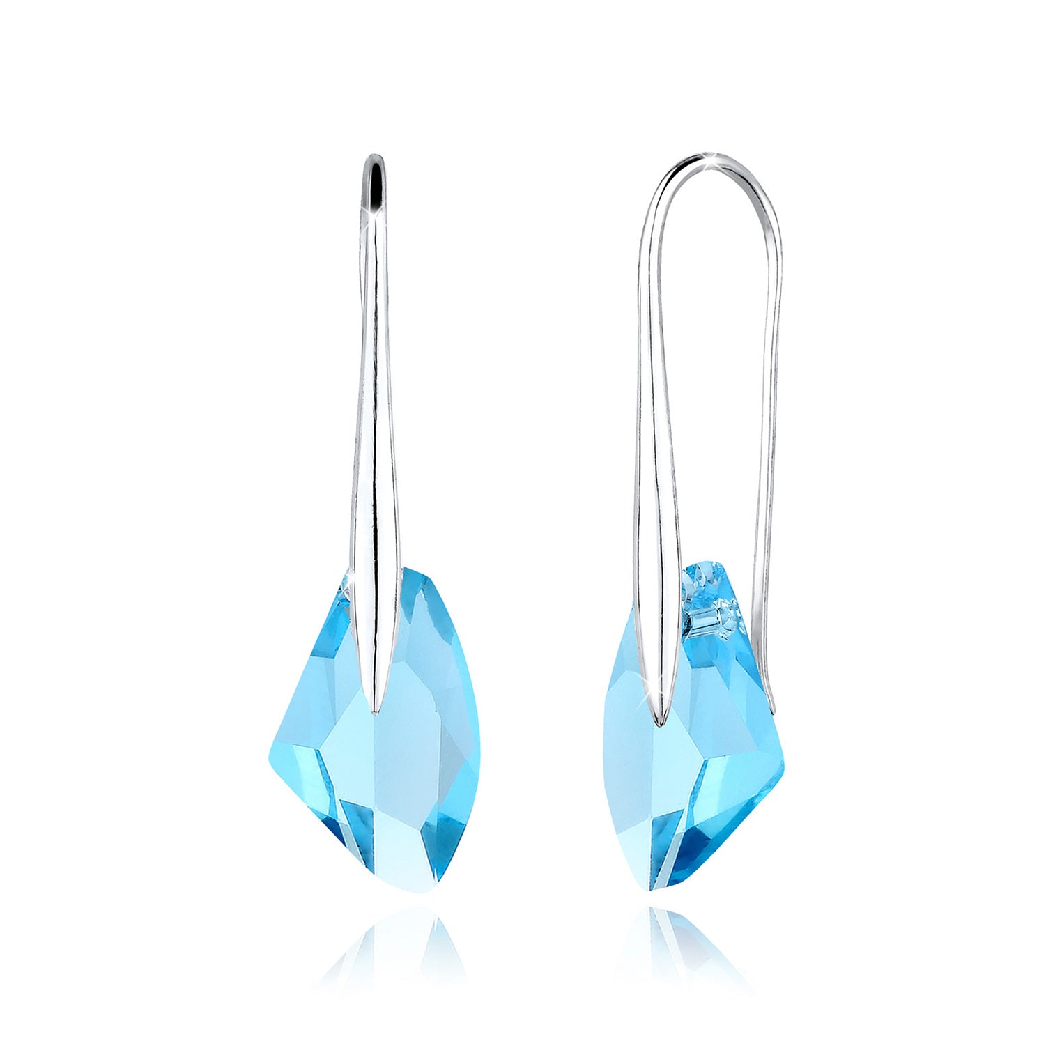 Ohrhänger | Kristall ( Hellblau ) | 925er Sterling Silber