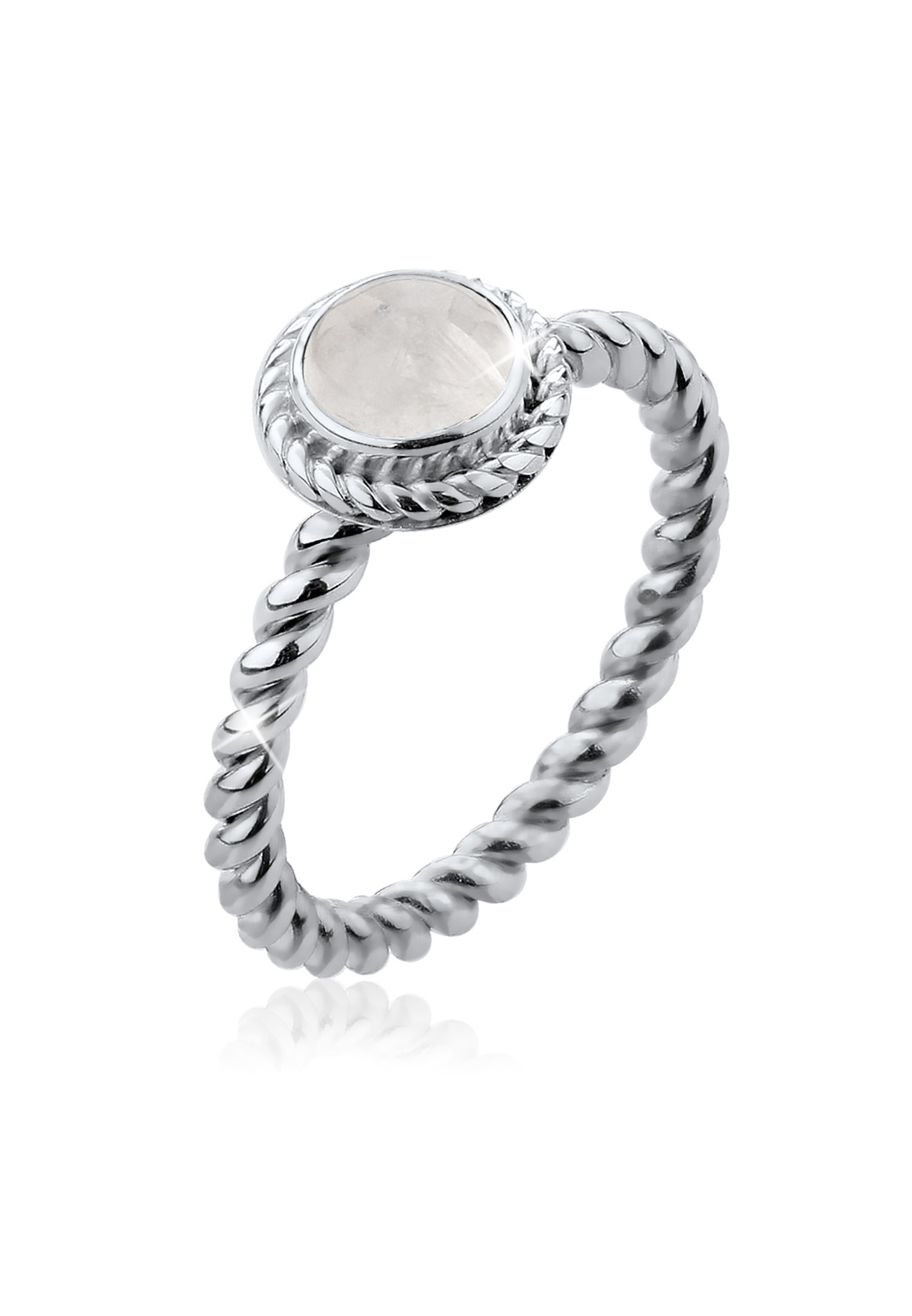 Ring | Mondstein ( Weiß ) | 925er Sterling Silber