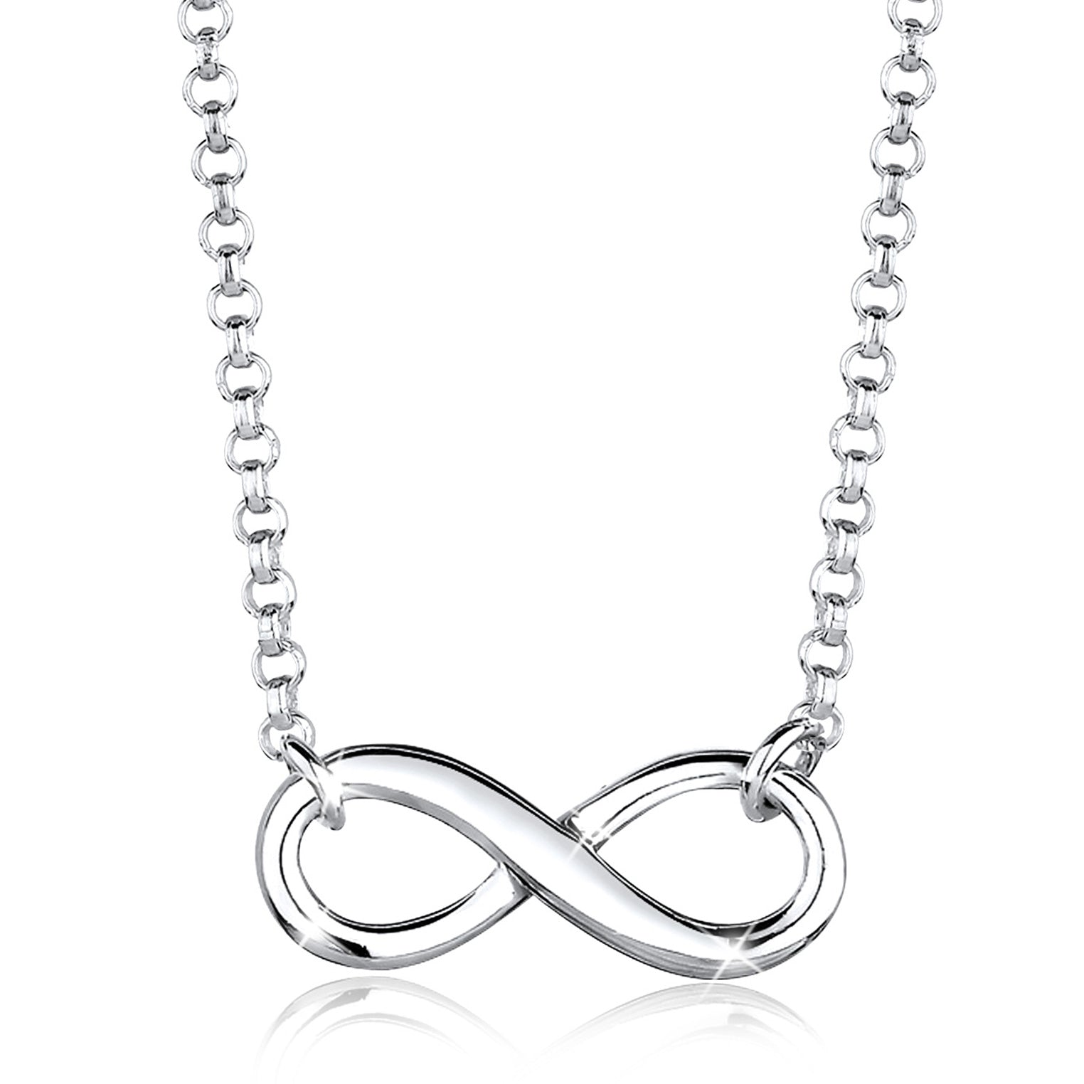 Ohrstecker Infinity | Zirkonia ( Weiß ) | 925er Sterling Silber