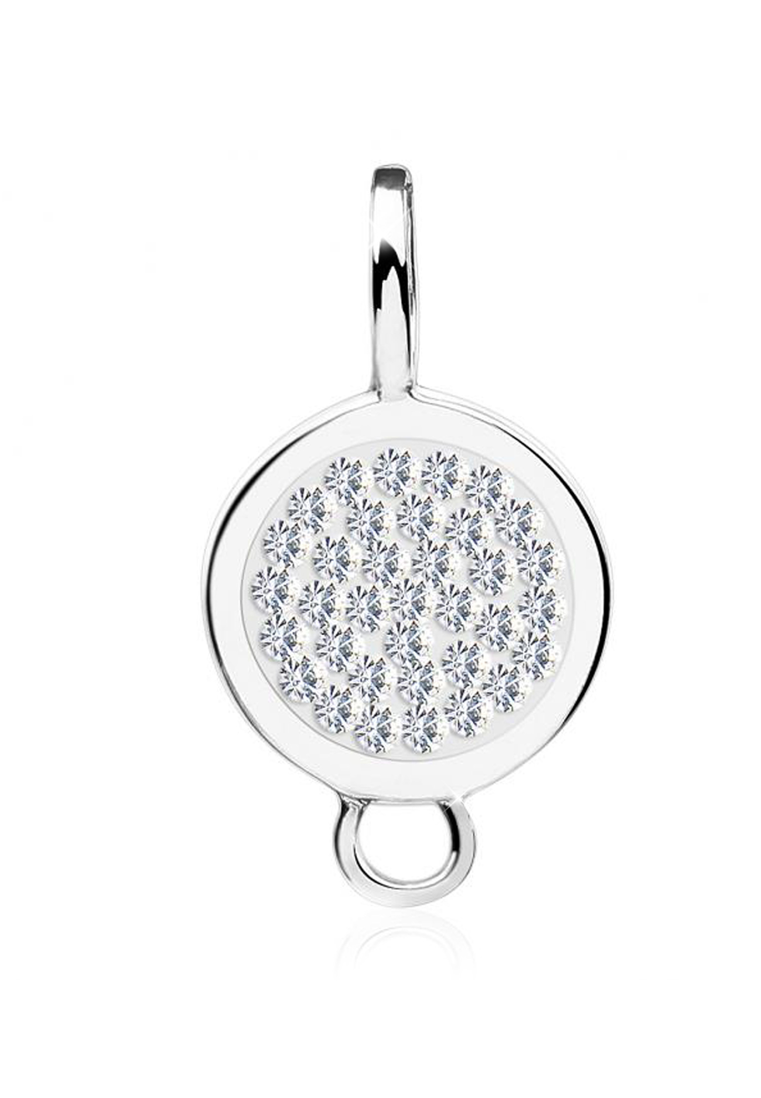 Charmträger | Kristall ( Weiß ) | 925er Sterling Silber