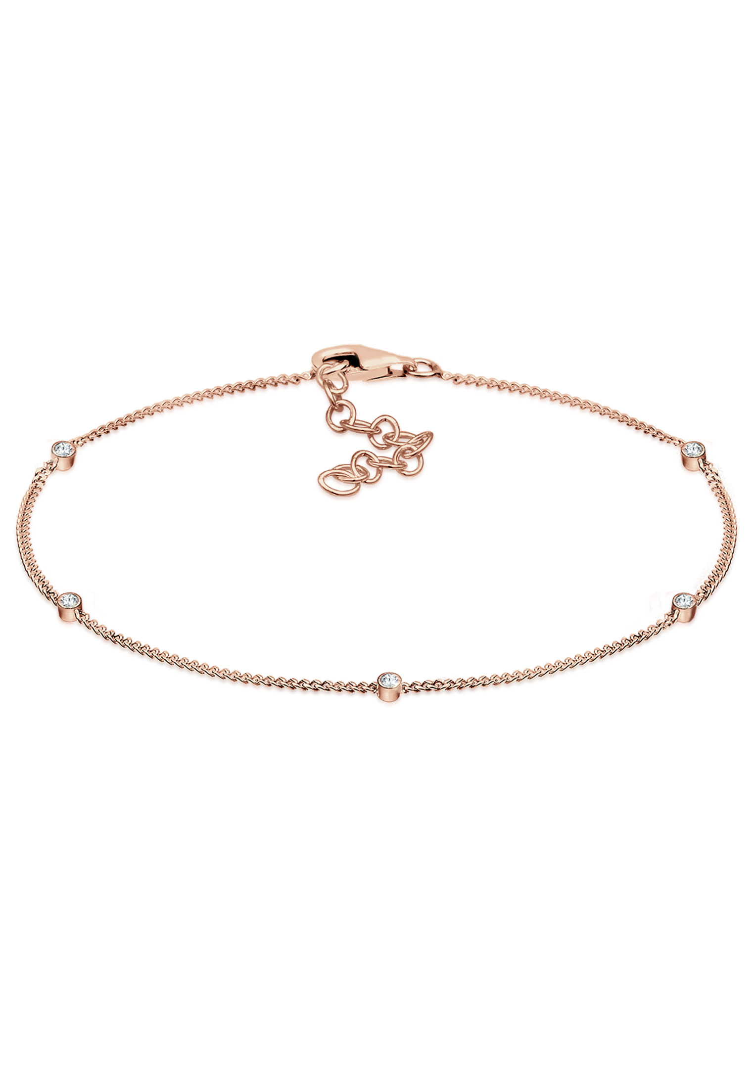 Armband | Kristall ( Weiß ) | 925 Sterling Silber Rosegold