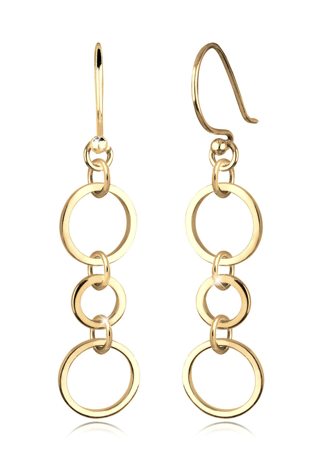 Ohrhänger Geo | 925 Sterling Silber vergoldet