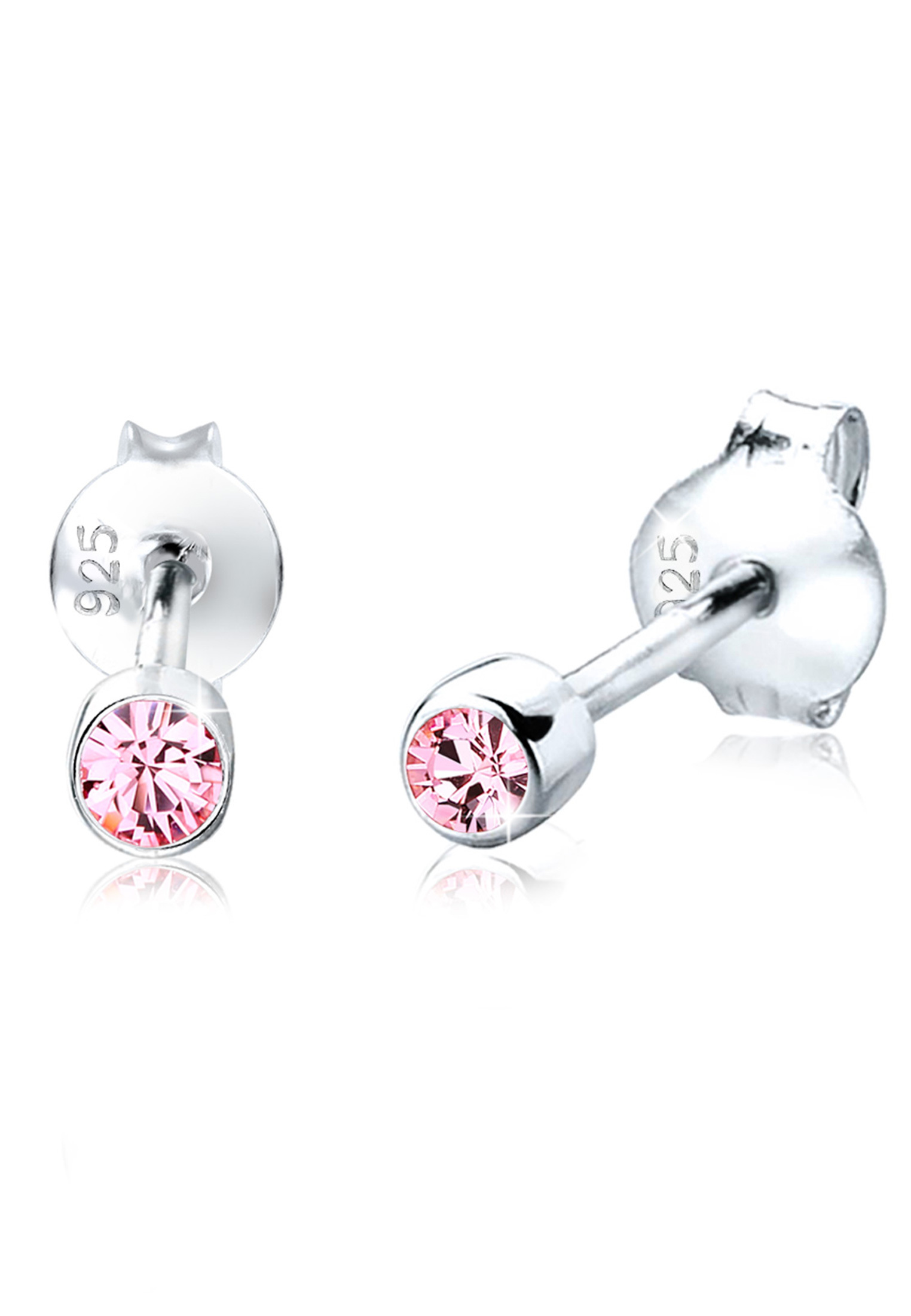 Ohrring | Kristall ( Violett ) | 925er Sterling Silber
