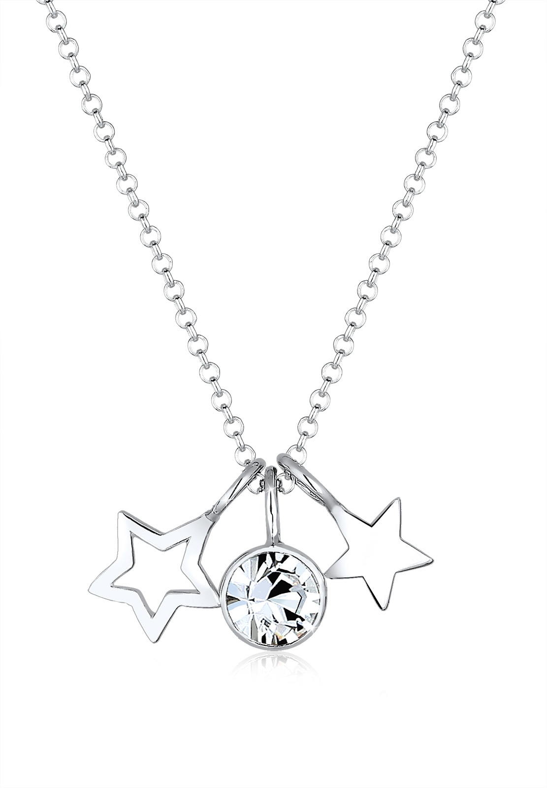 Halskette Astro | Kristall ( Weiß ) | 925er Sterling Silber