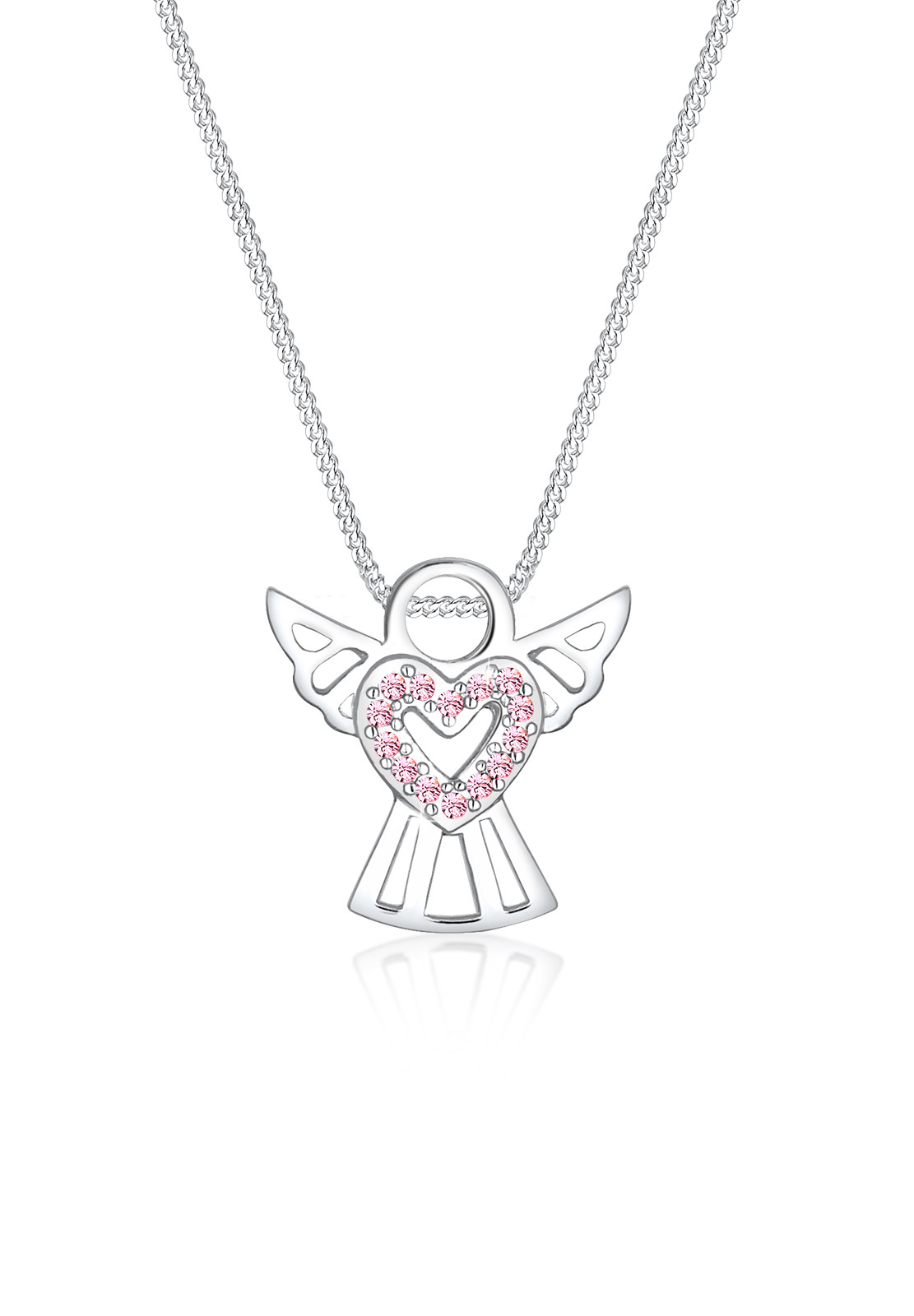 Halskette Engel | Kristall ( Weiß ) | 925er Sterling Silber