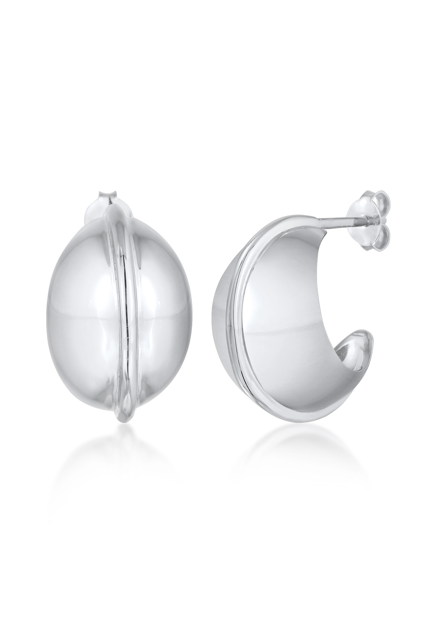 Ohrstecker Chunky Hoops | 925er Sterling Silber