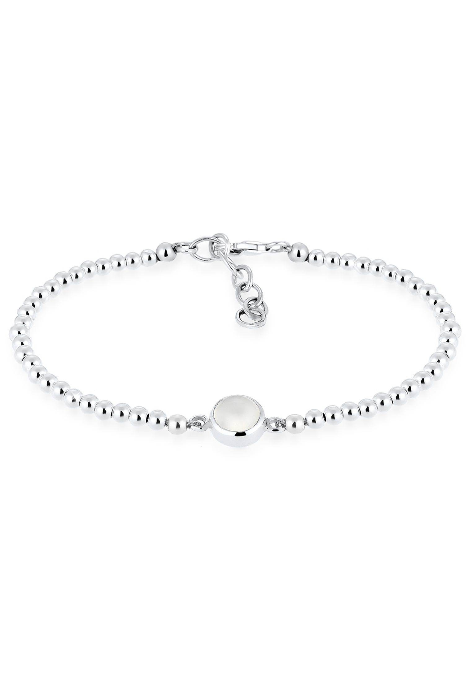 Glieder-Armband | Mondstein ( Weiß ) | 925er Sterling Silber