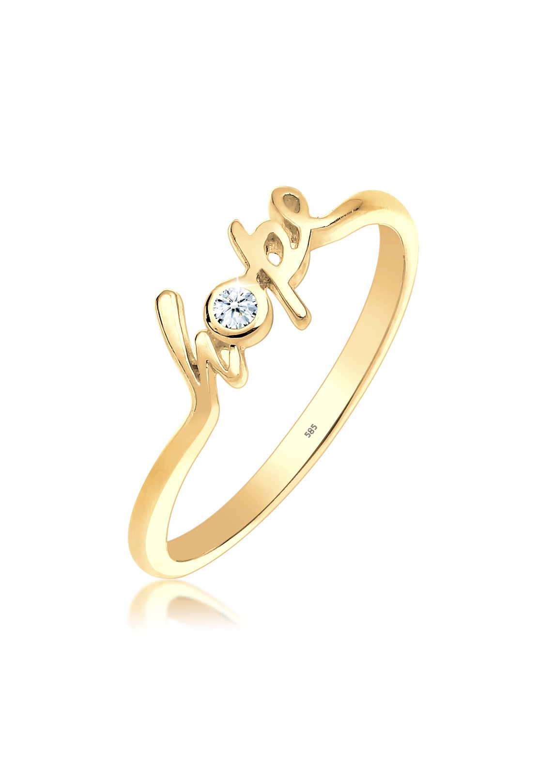 Verlobungsring Hope | Diamant ( Weiß, 0,03 ct ) | 585 Gelbgold