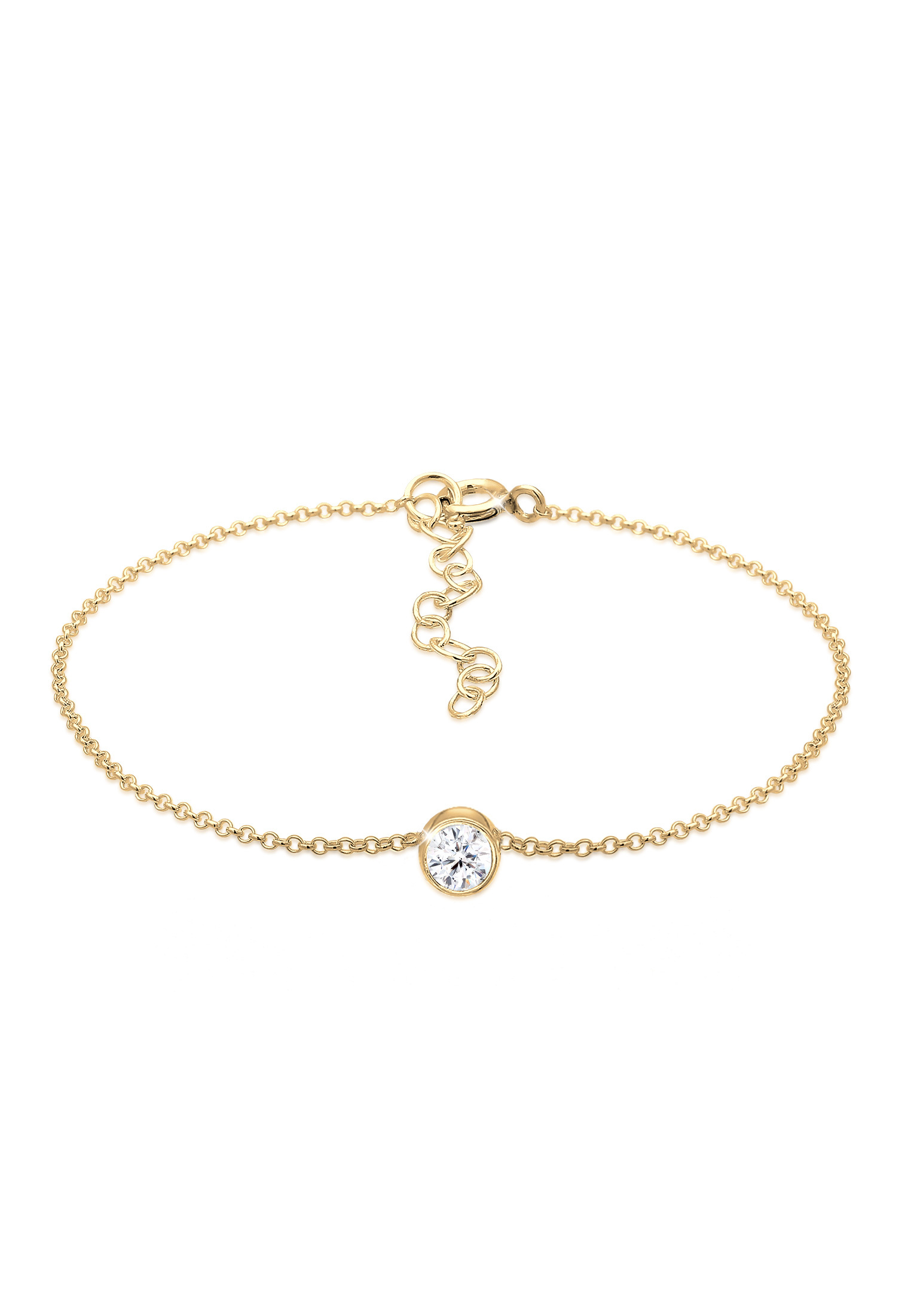 Solitär-Armband | Kristall ( Weiß ) | 925er Sterling Silber