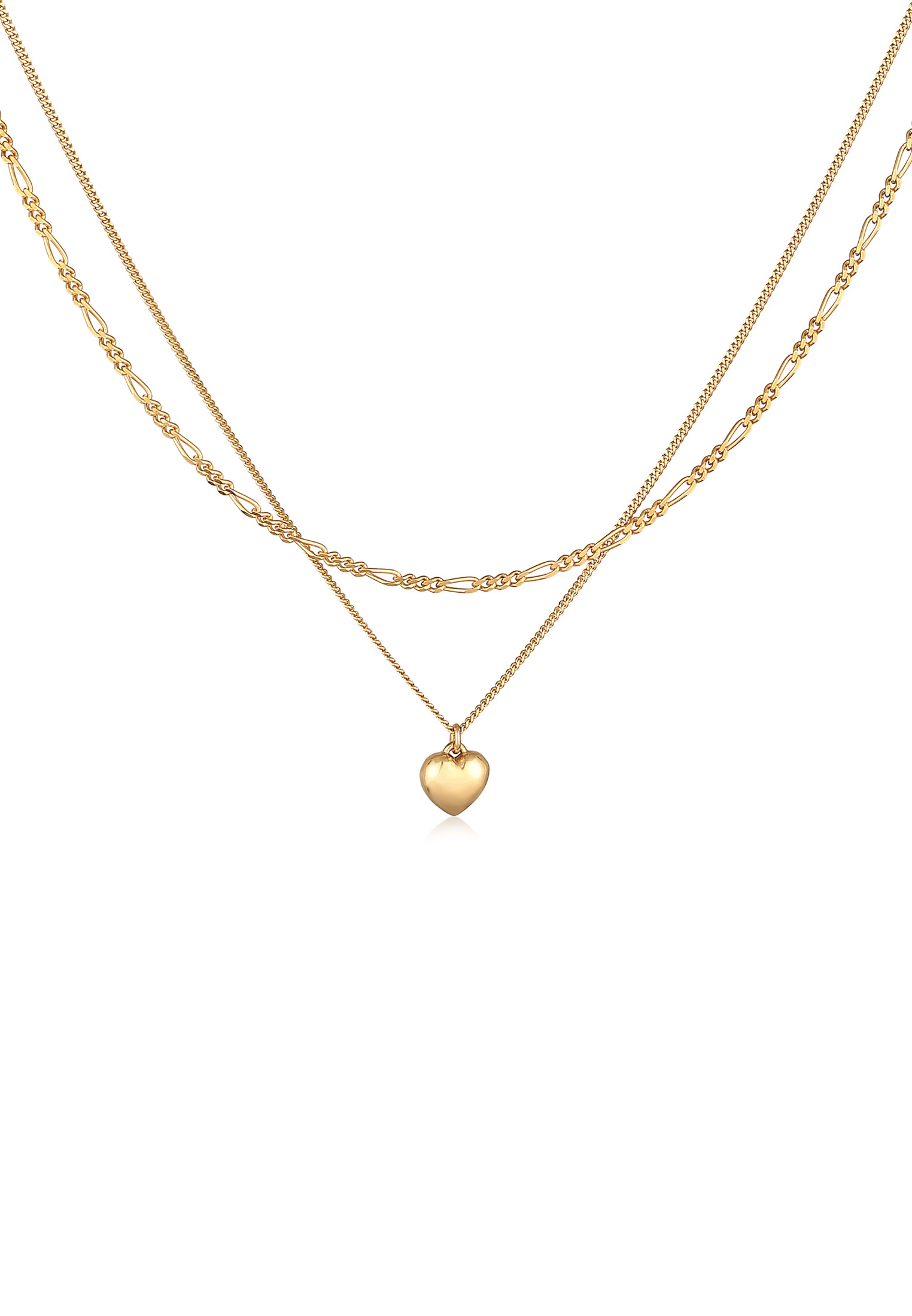 Layer-Halskette Herz Figaro | 925er Sterling Silber