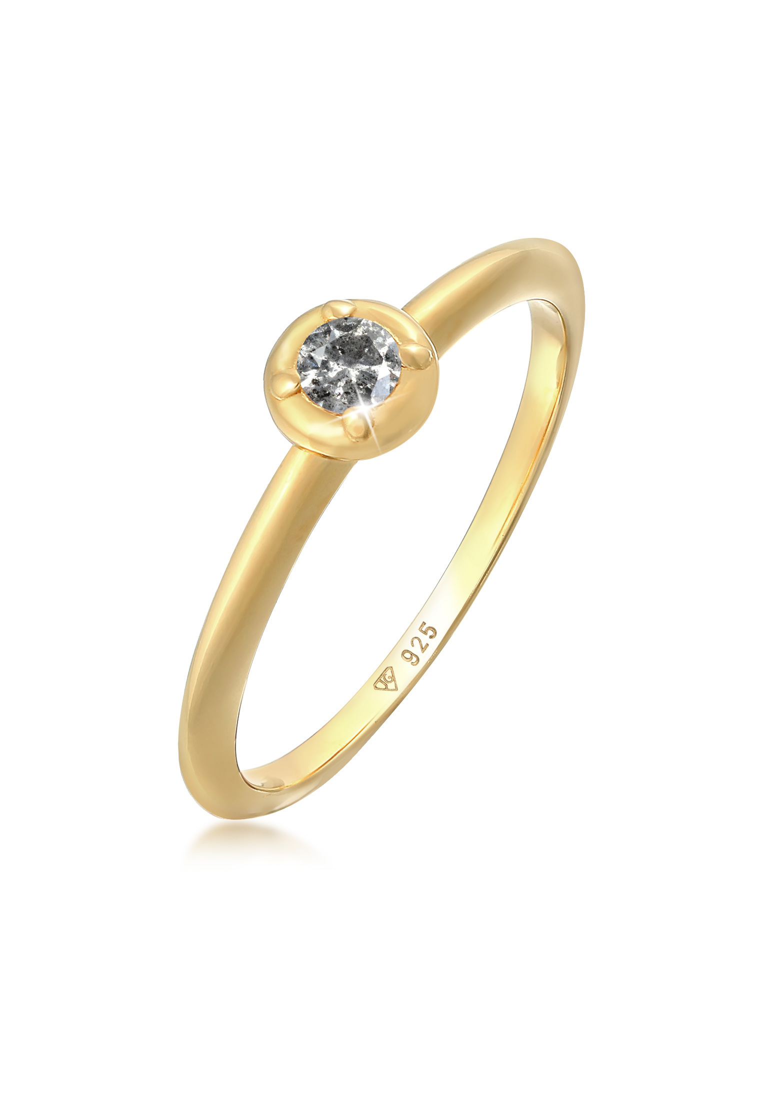 Ring | Salt & Pepper Diamant (0.05 ct.) | 925er Sterling Silber