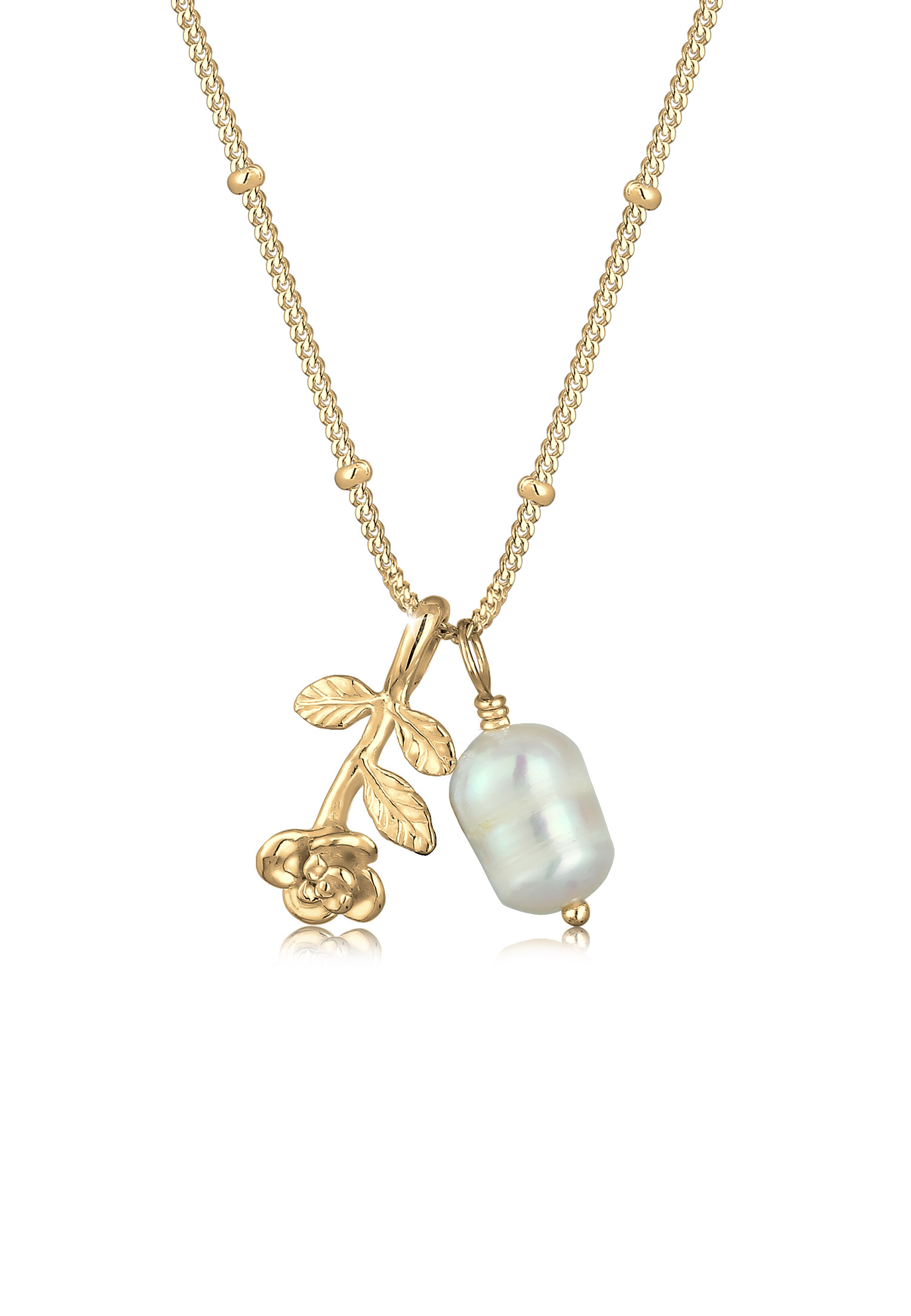 Kugel-Halskette | Süßwasserperle | 925 Sterling Silber vergoldet