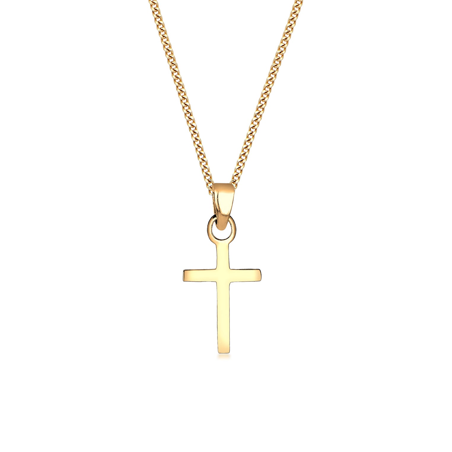 Halskette Kreuz | 585 Gelbgold