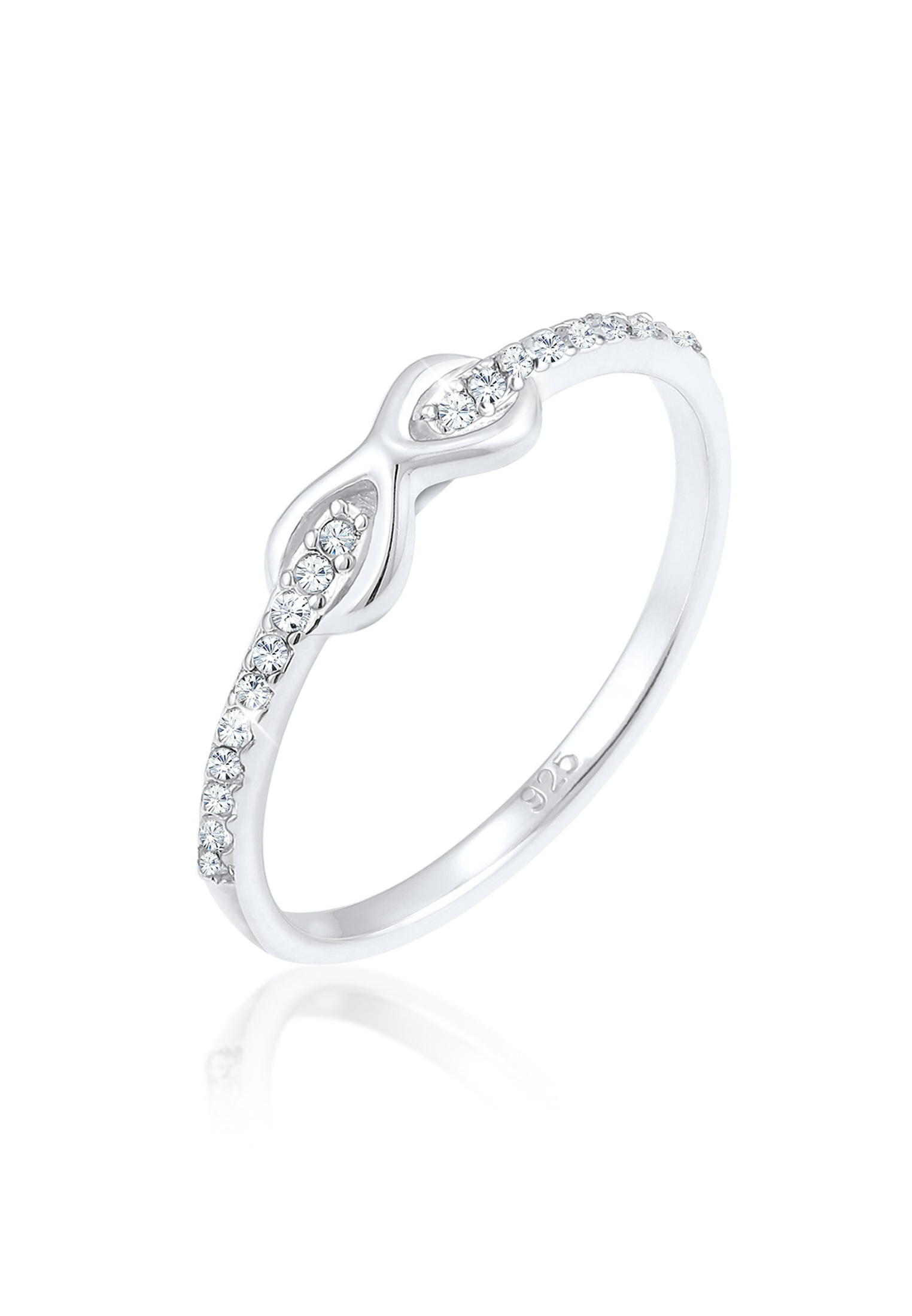 Ring Infinity | Kristall ( Weiß ) | 925er Sterling Silber