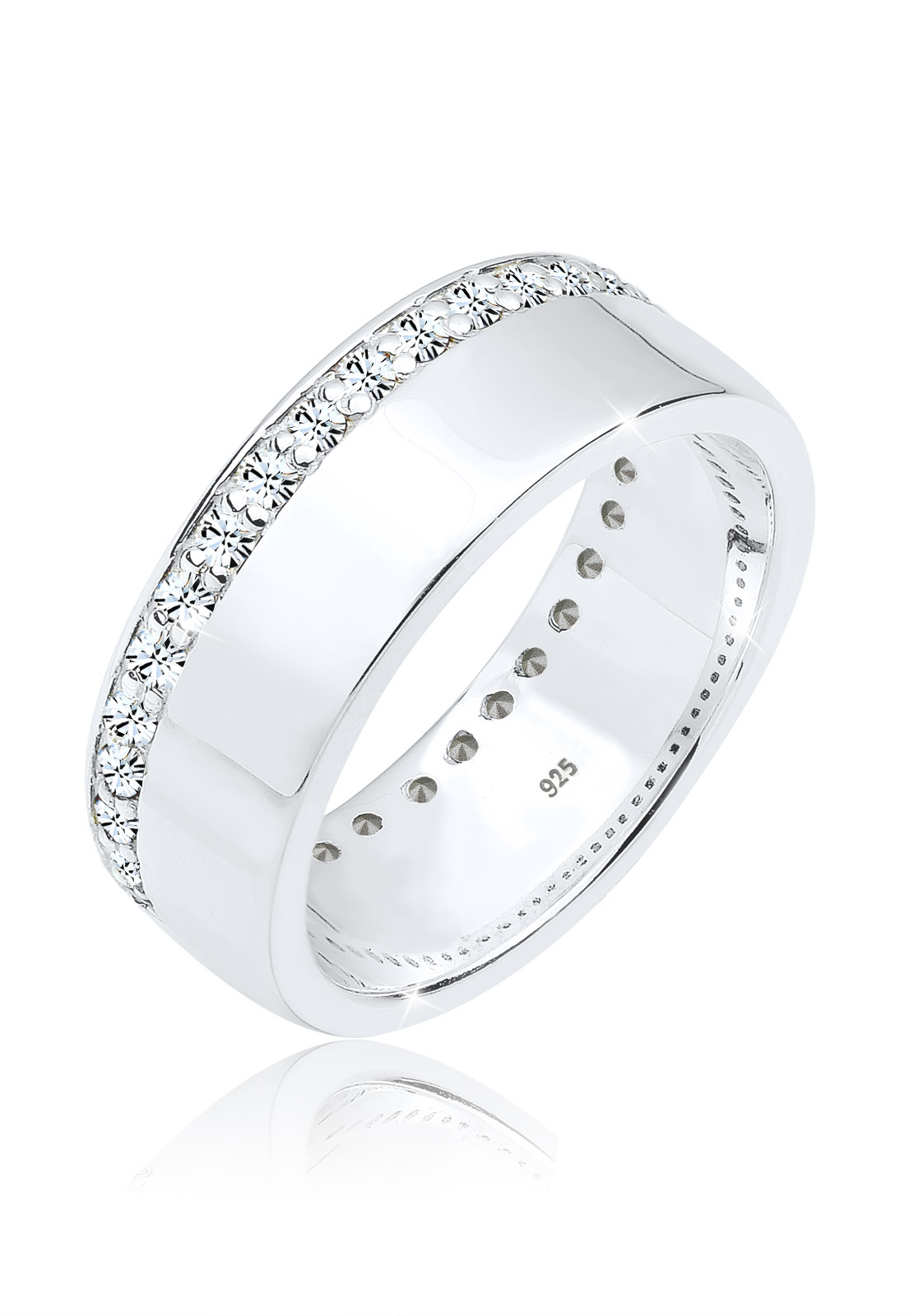 Bandring | Kristall ( Weiß ) | 925er Sterling Silber