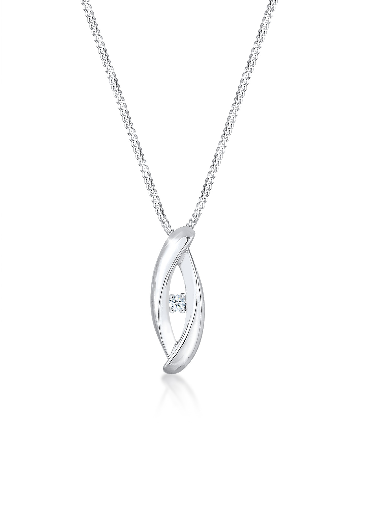 Halskette Infinity | Diamant ( Weiß, 0,03 ct ) | 925er Sterling Silber
