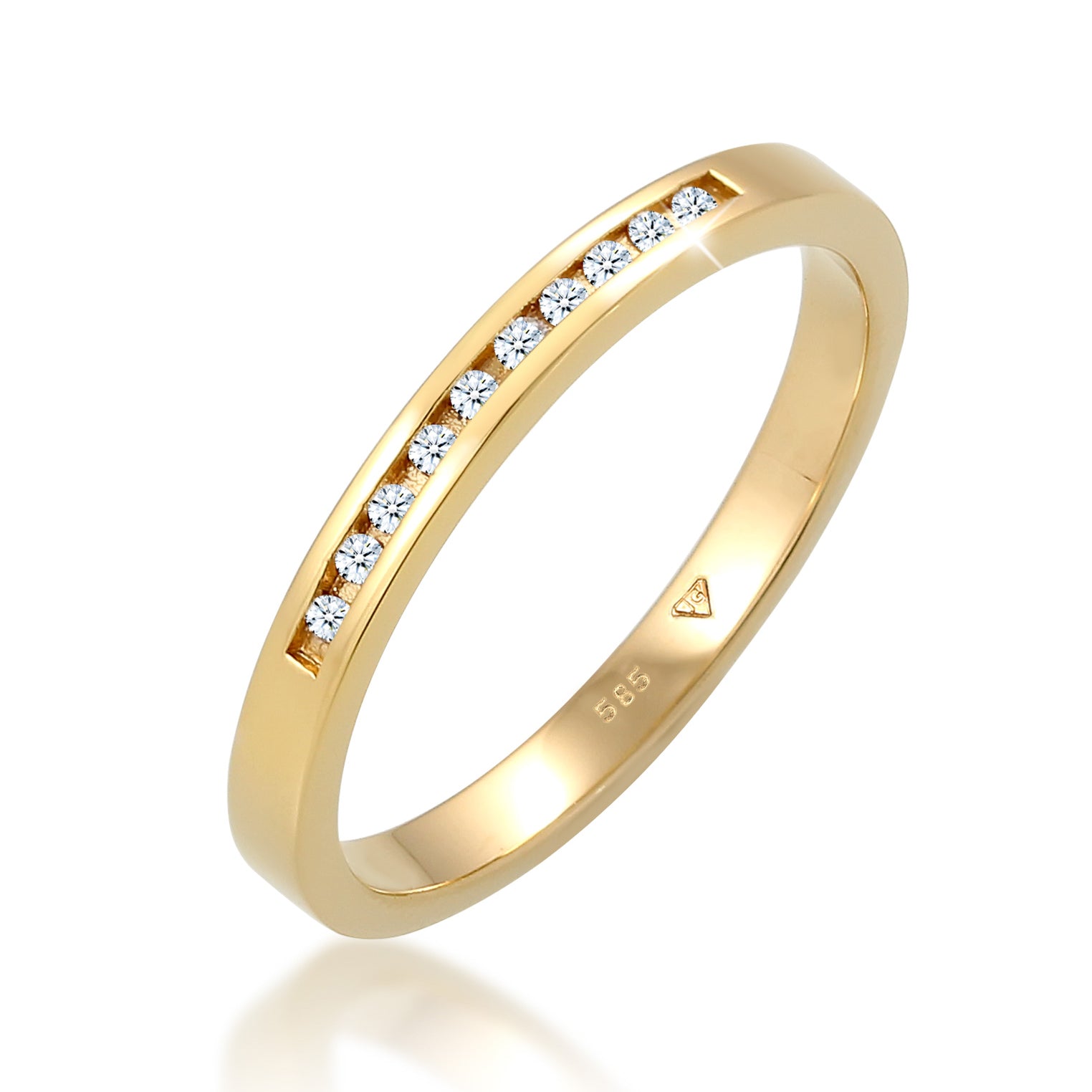 Verlobungsring | Diamant ( Weiß, 0,05 ct ) | 585 Gelbgold