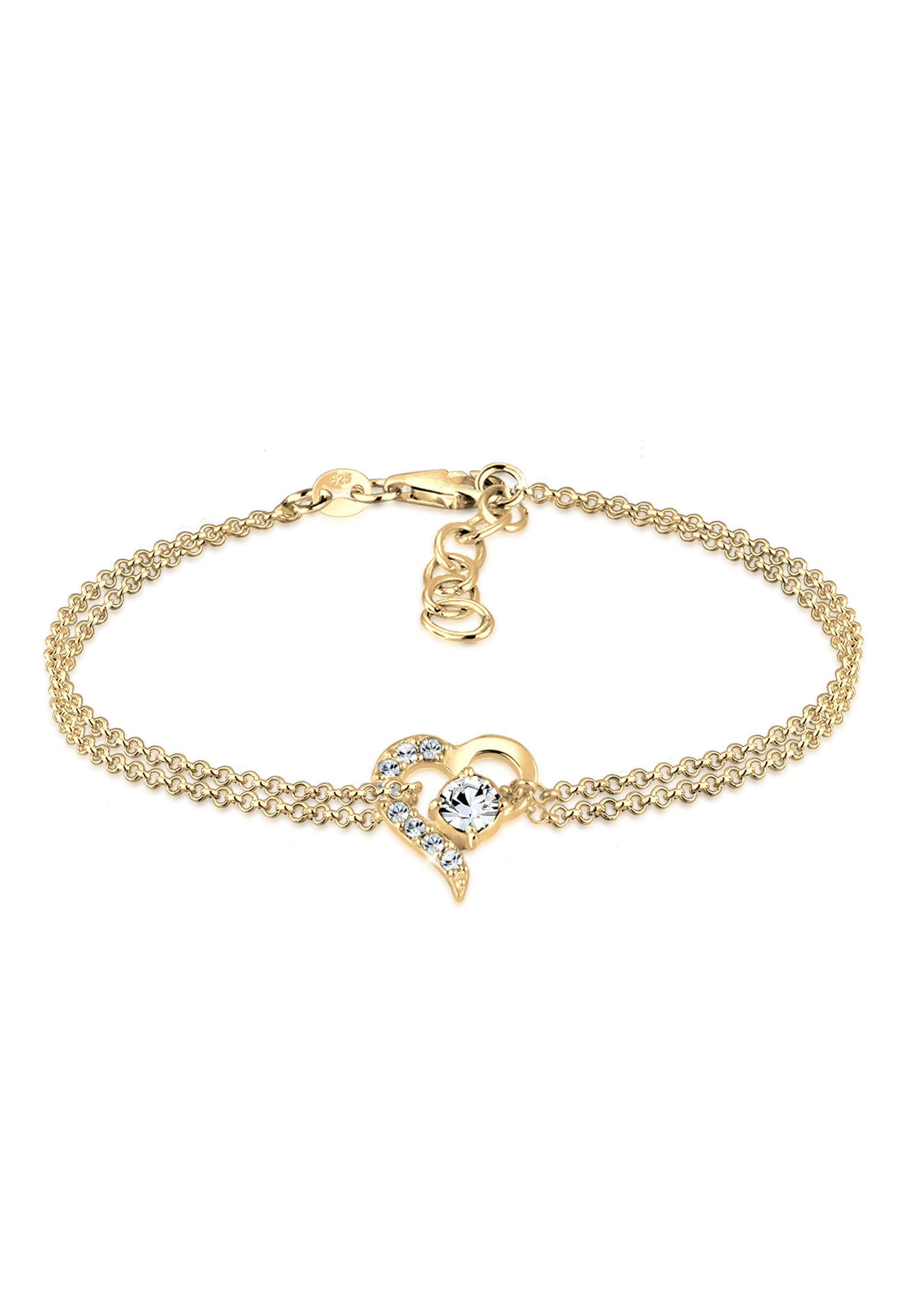 Armband Herz | Kristall ( Weiß ) | 925er Sterling Silber