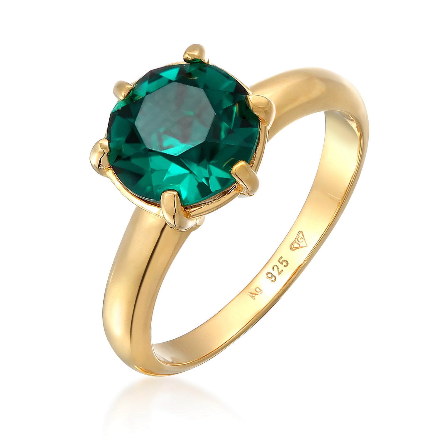 Solitär-Ring | Diamant ( Weiß, 0,11 ct ) | 585 Gelbgold