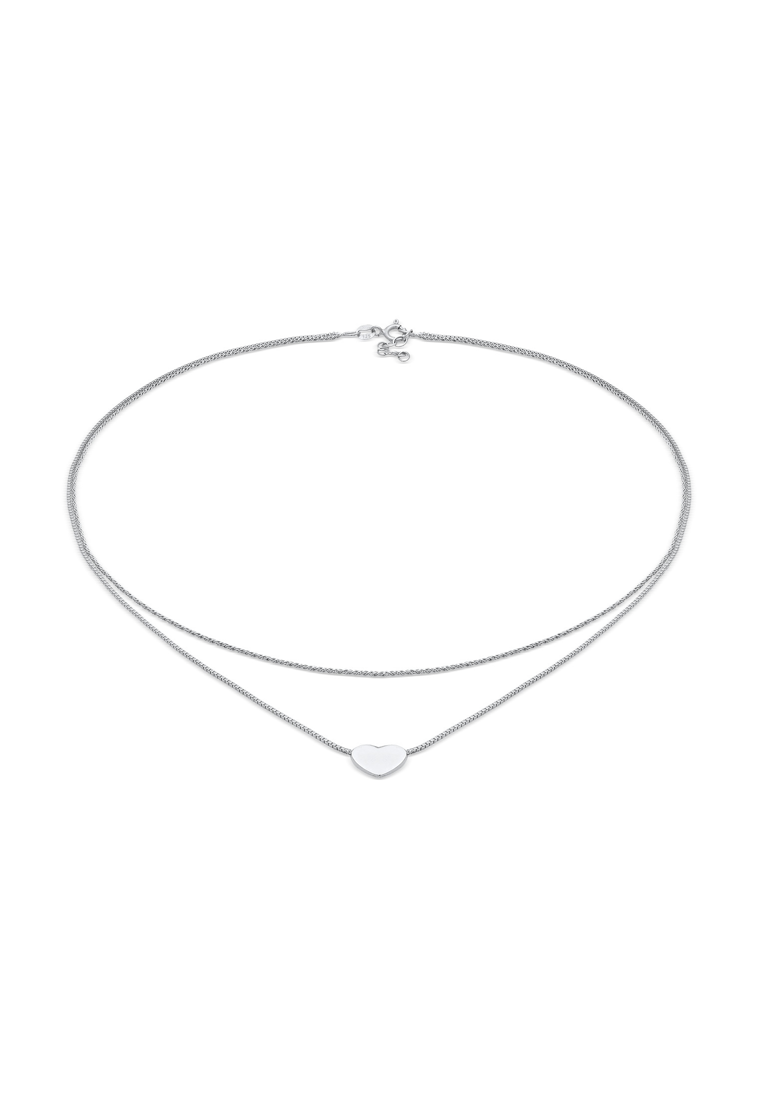 Layer-Halskette Herz | 925er Sterling Silber