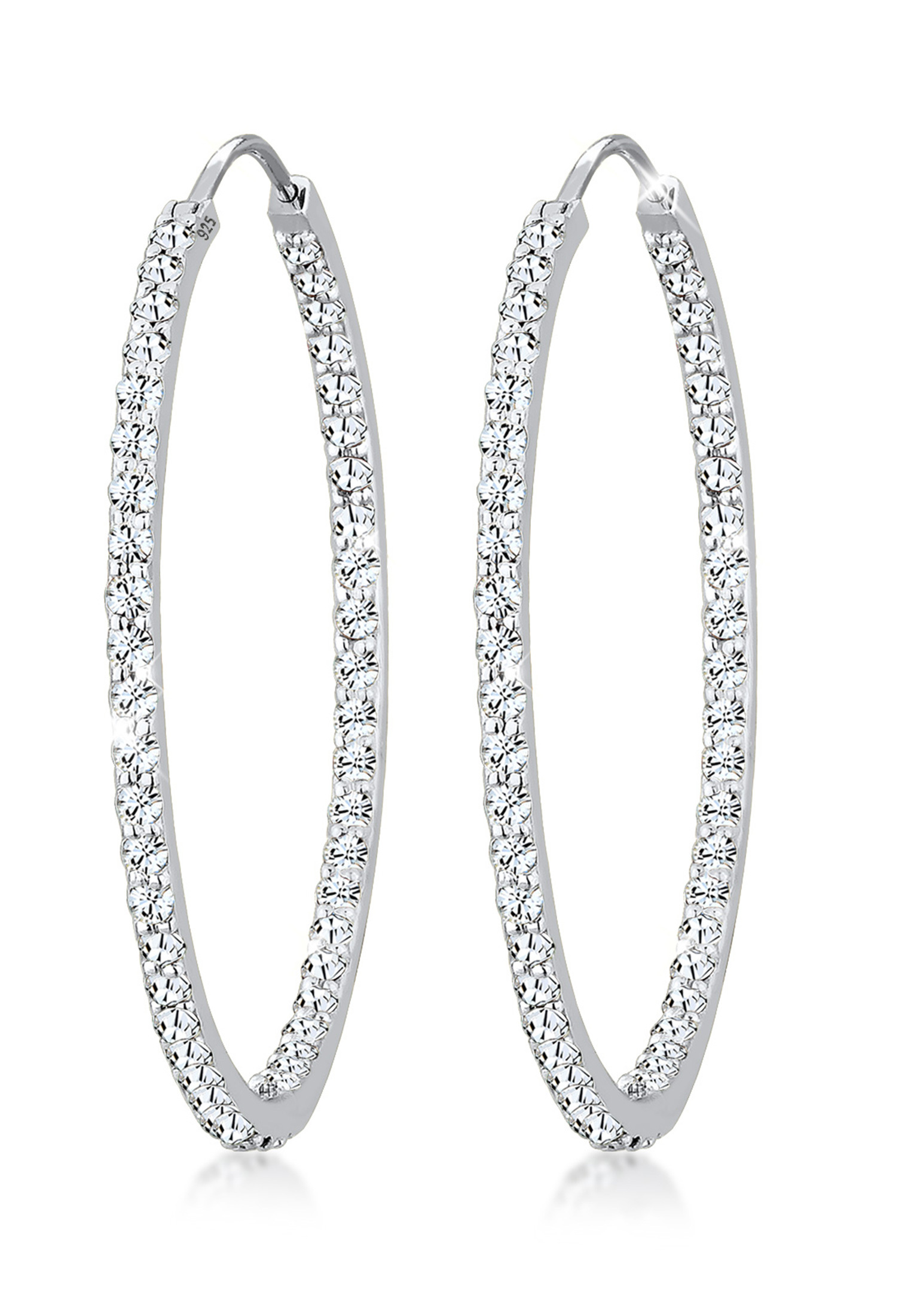 Creole | Kristall ( Weiß ) | 925er Sterling Silber