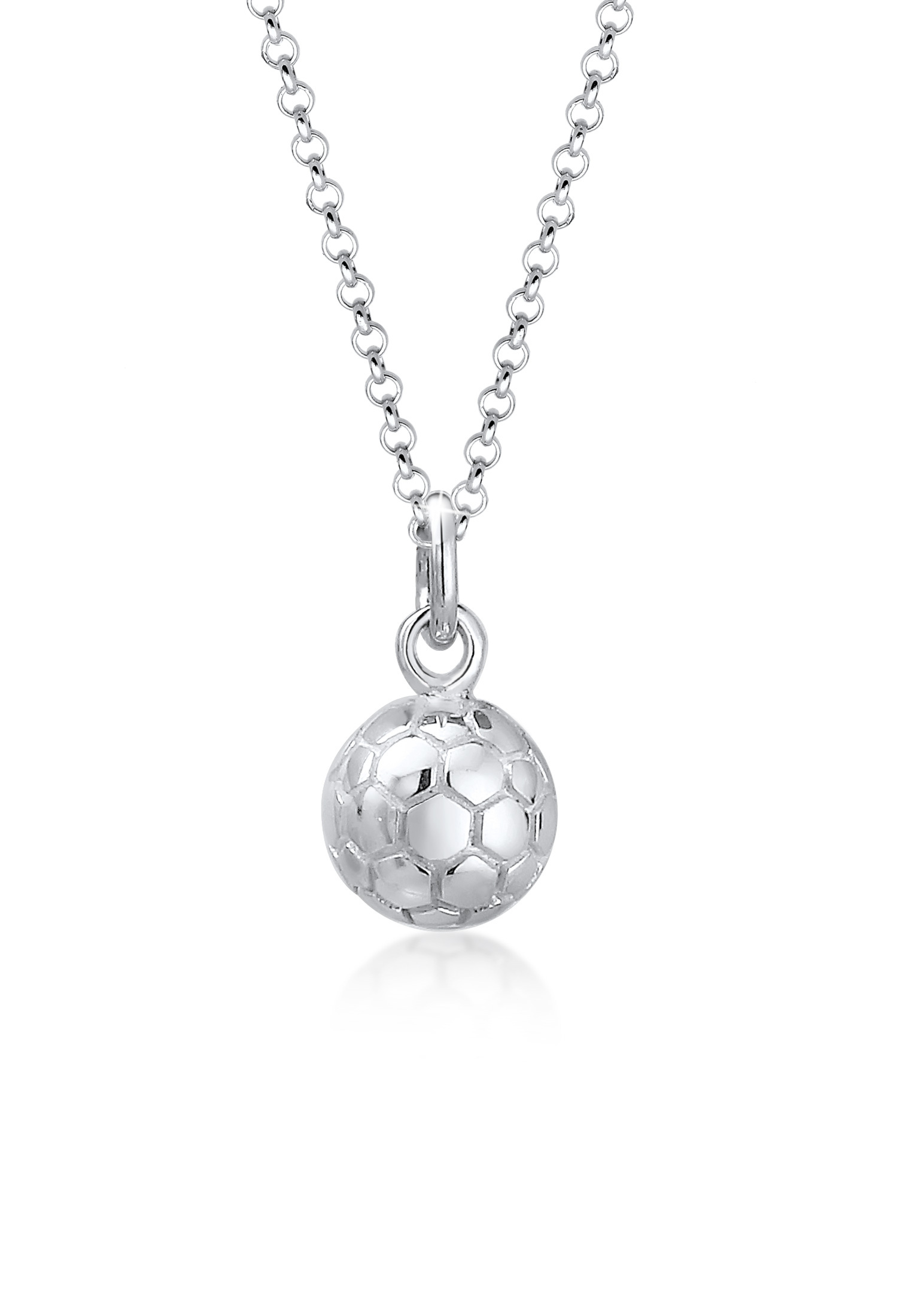 Sport Anhänger Fußball  mit Kette 925er Sterling Silber Neu 