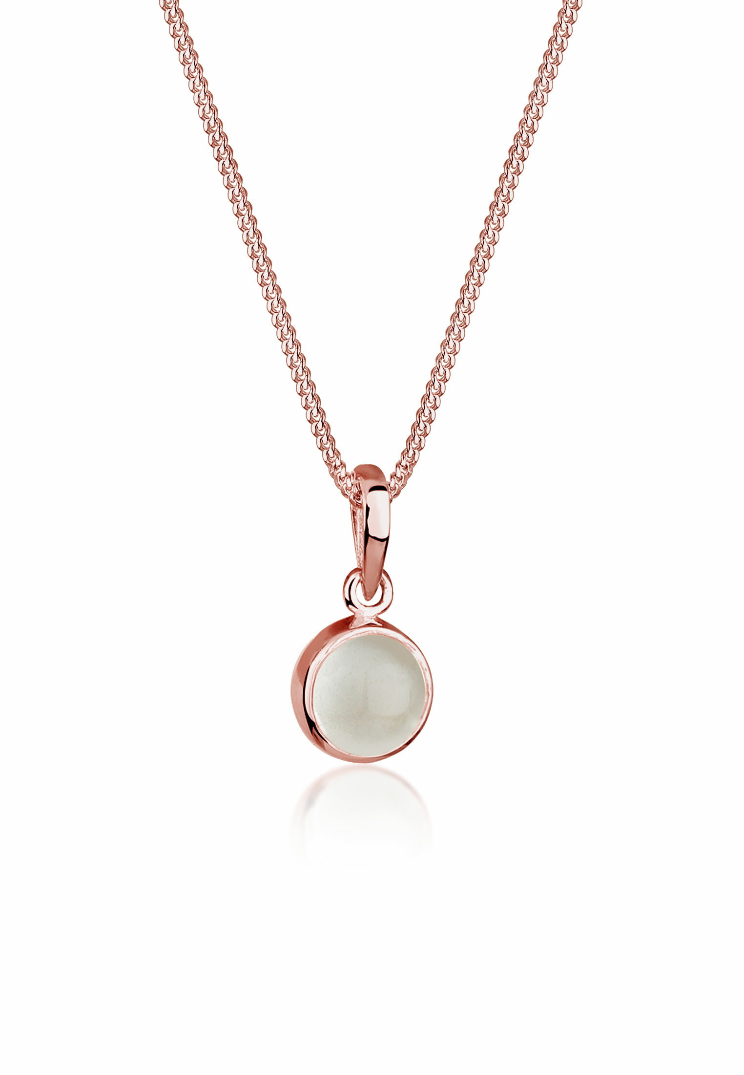 Halskette | Mondstein ( Weiß ) | 925er Sterling Silber