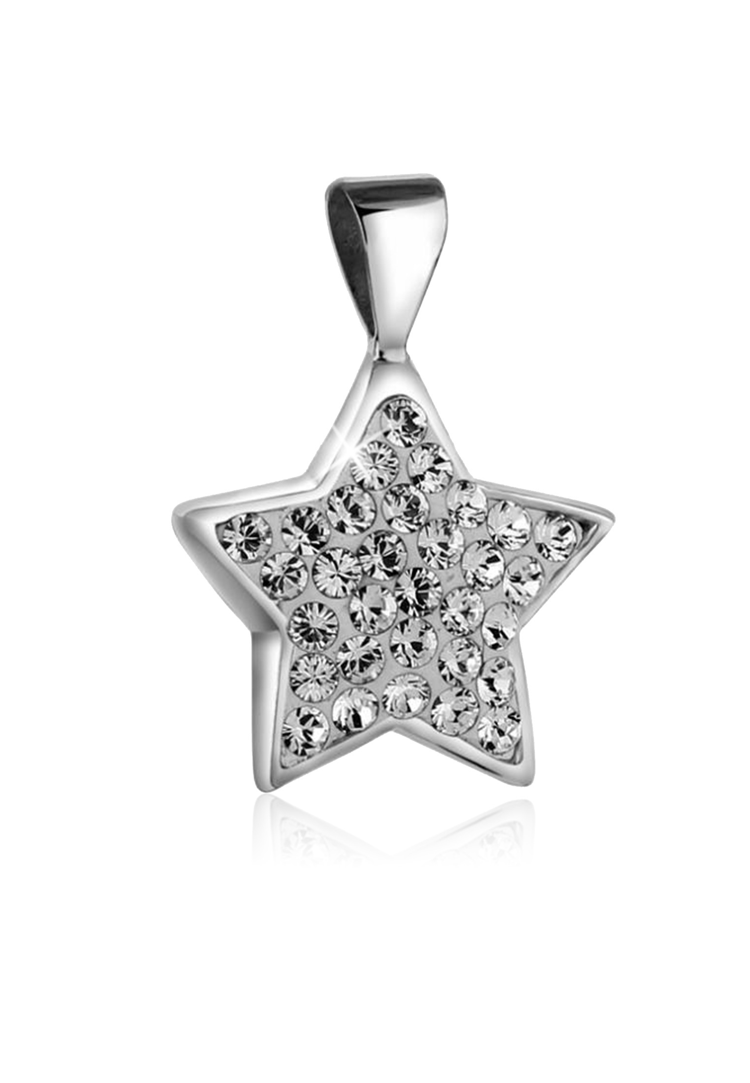 Anhänger Astro | Kristall ( Weiß ) | 925er Sterling Silber