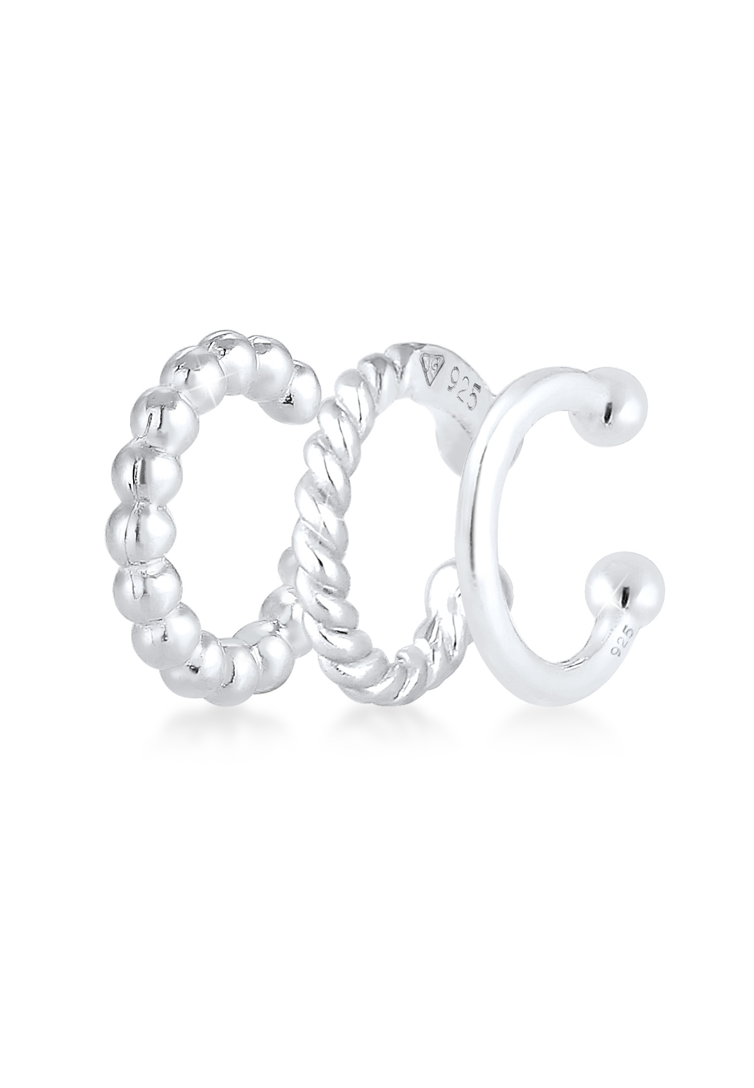 Earcuff 3er Set Basic | 925er Sterling Silber