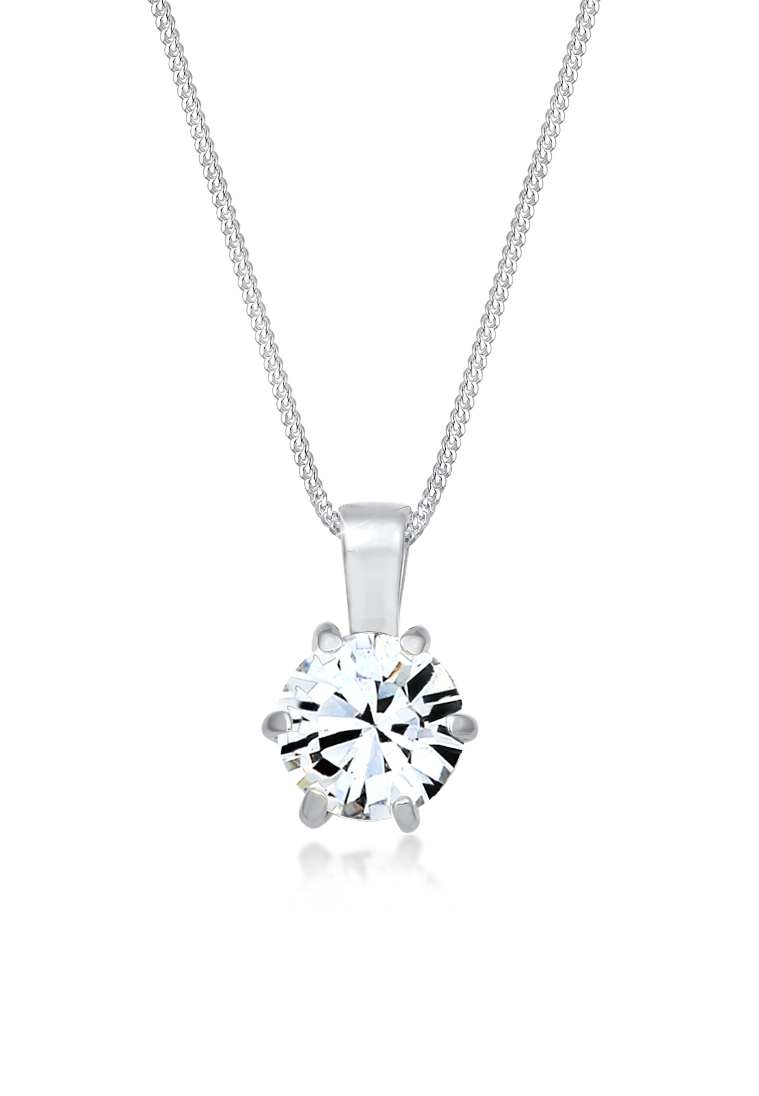 Halskette | Kristall ( Weiß ) | 925er Sterling Silber