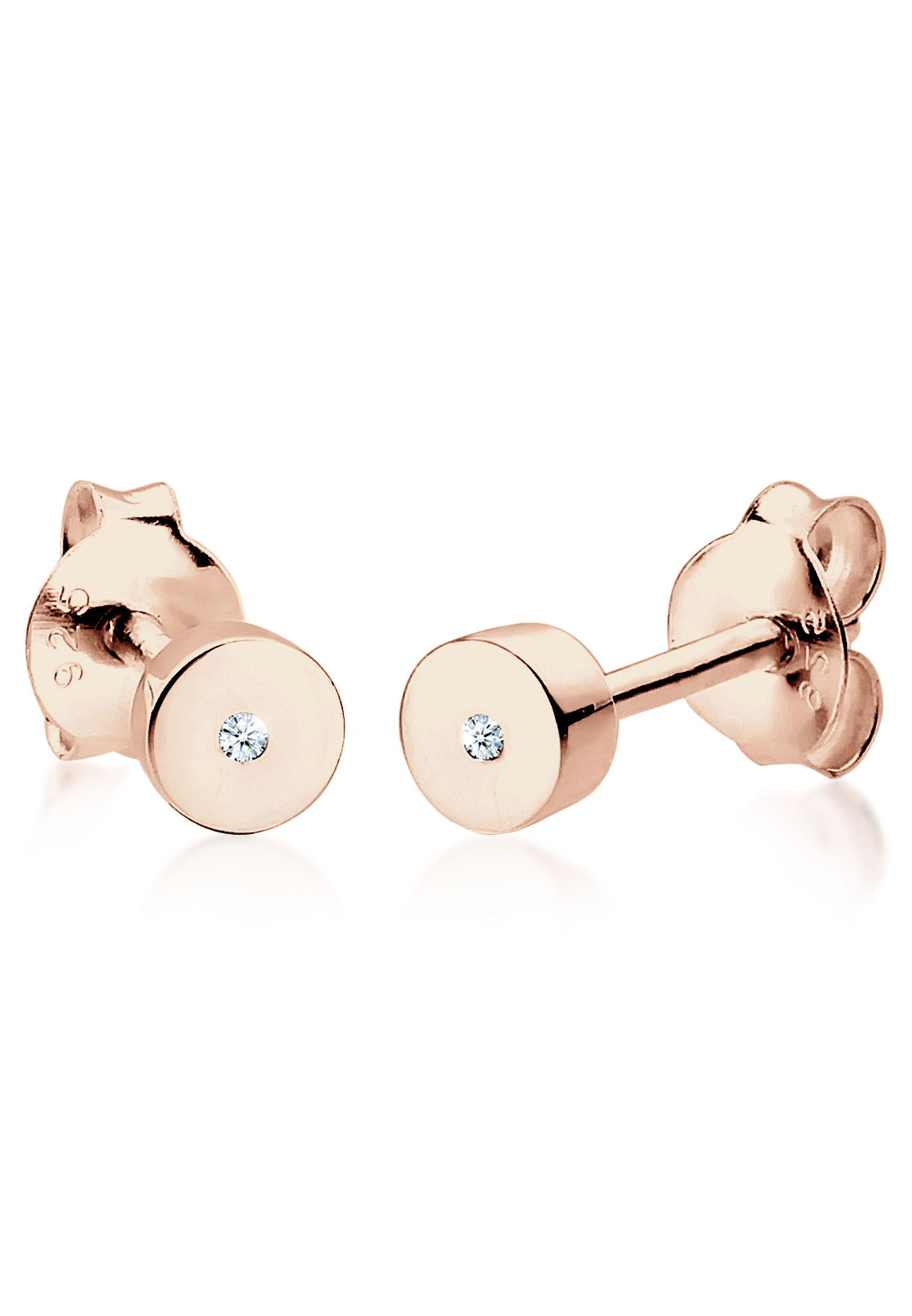 Ohrstecker | Diamant ( Weiß, 0,01 ct ) | 925er Sterling Silber