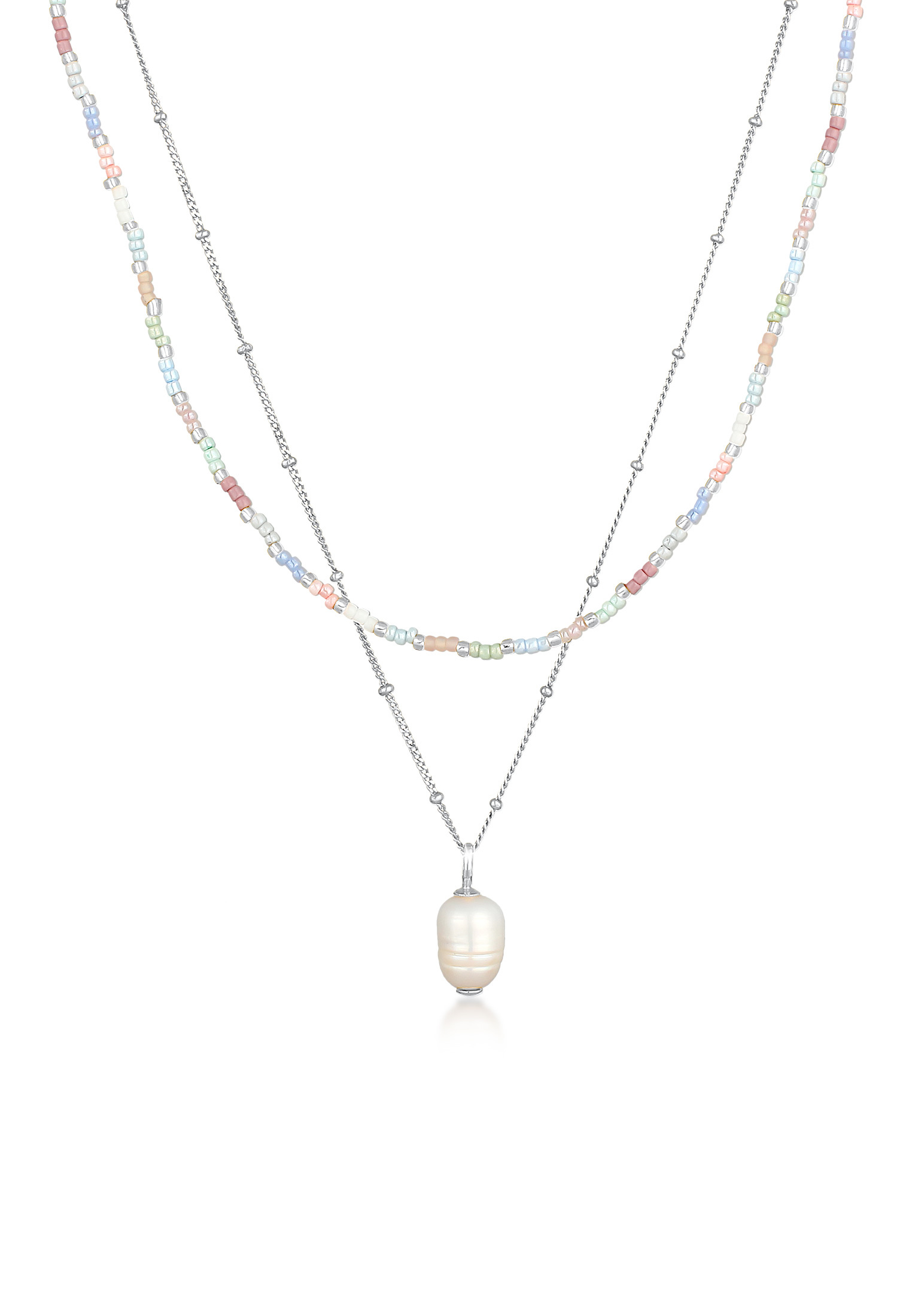 Layer-Halskette Beads | Süßwasserperle | 925er Sterling Silber