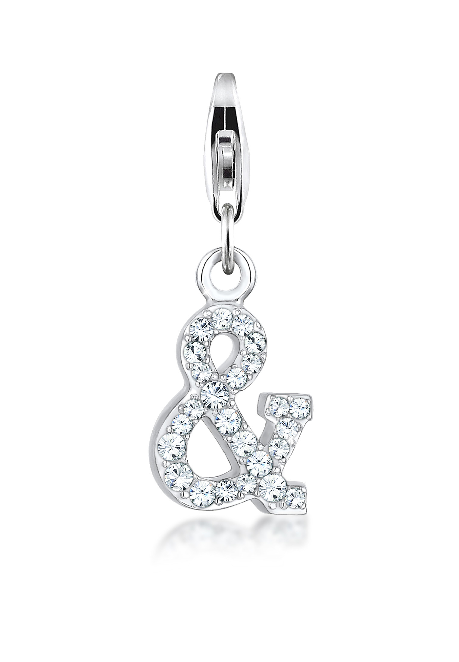 Charm Zahlen | Kristall ( Weiß ) | 925er Sterling Silber