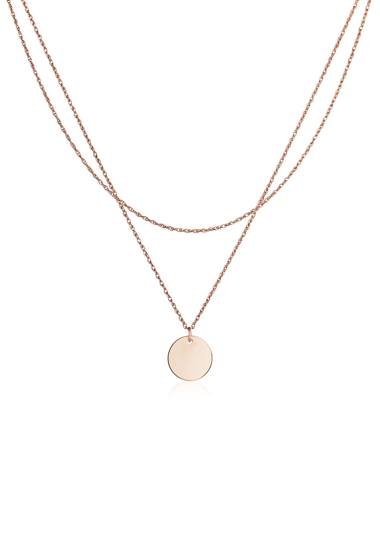 Layer-Halskette Geo | 925 Sterling Silber vergoldet