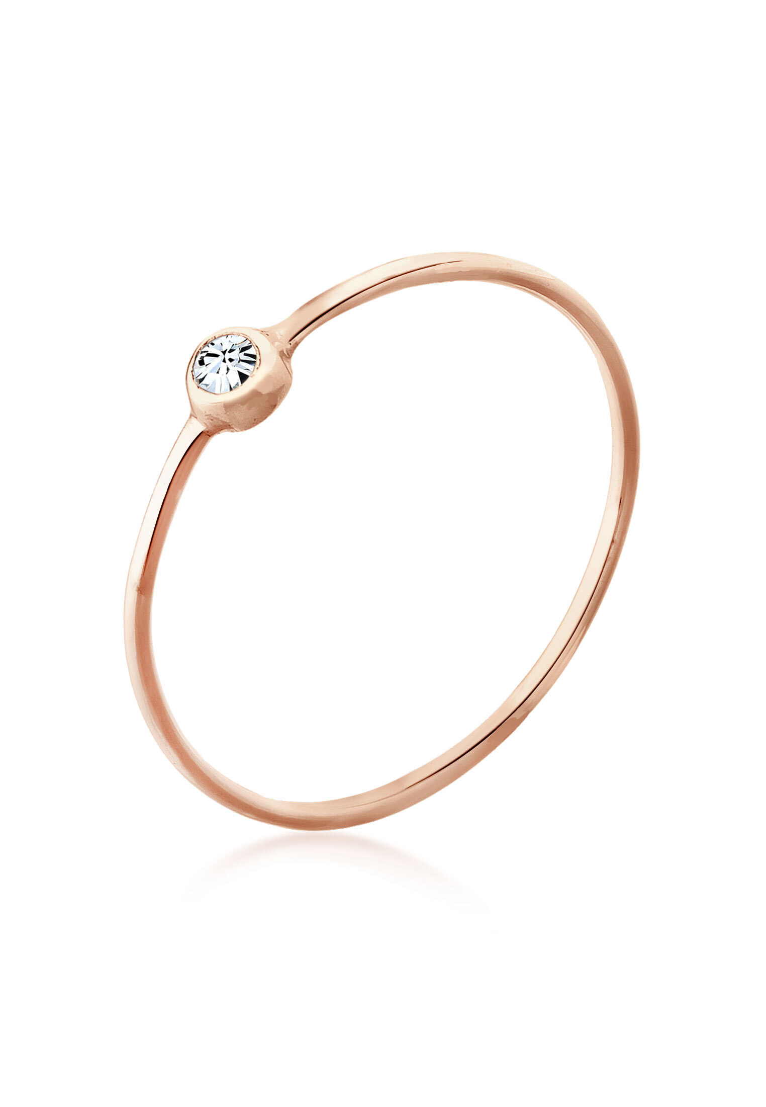 Solitär-Ring | Kristall ( Weiß ) | 925er Sterling Silber