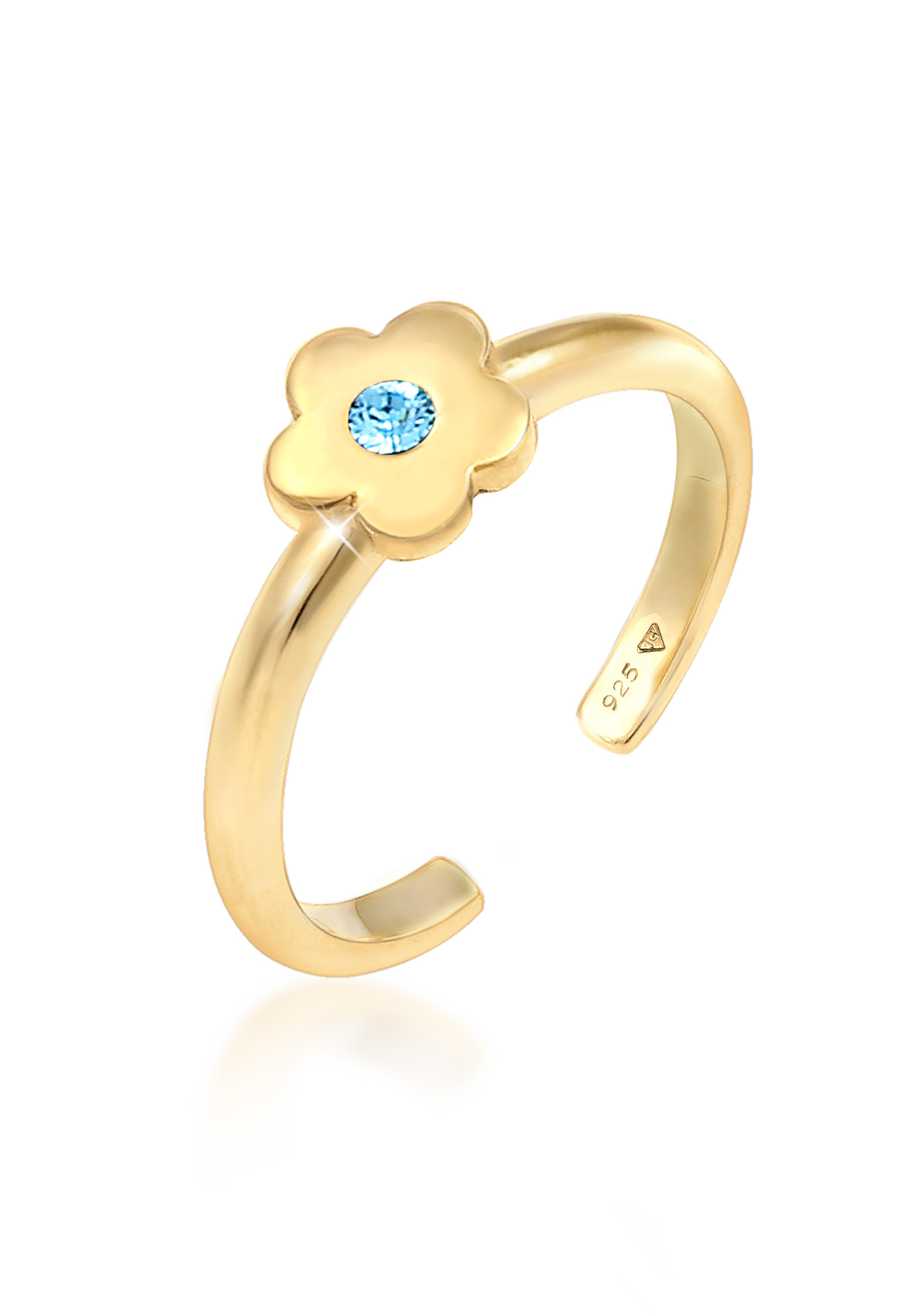 Ring Blume | Kristall ( Rosa ) | 925er Sterling Silber