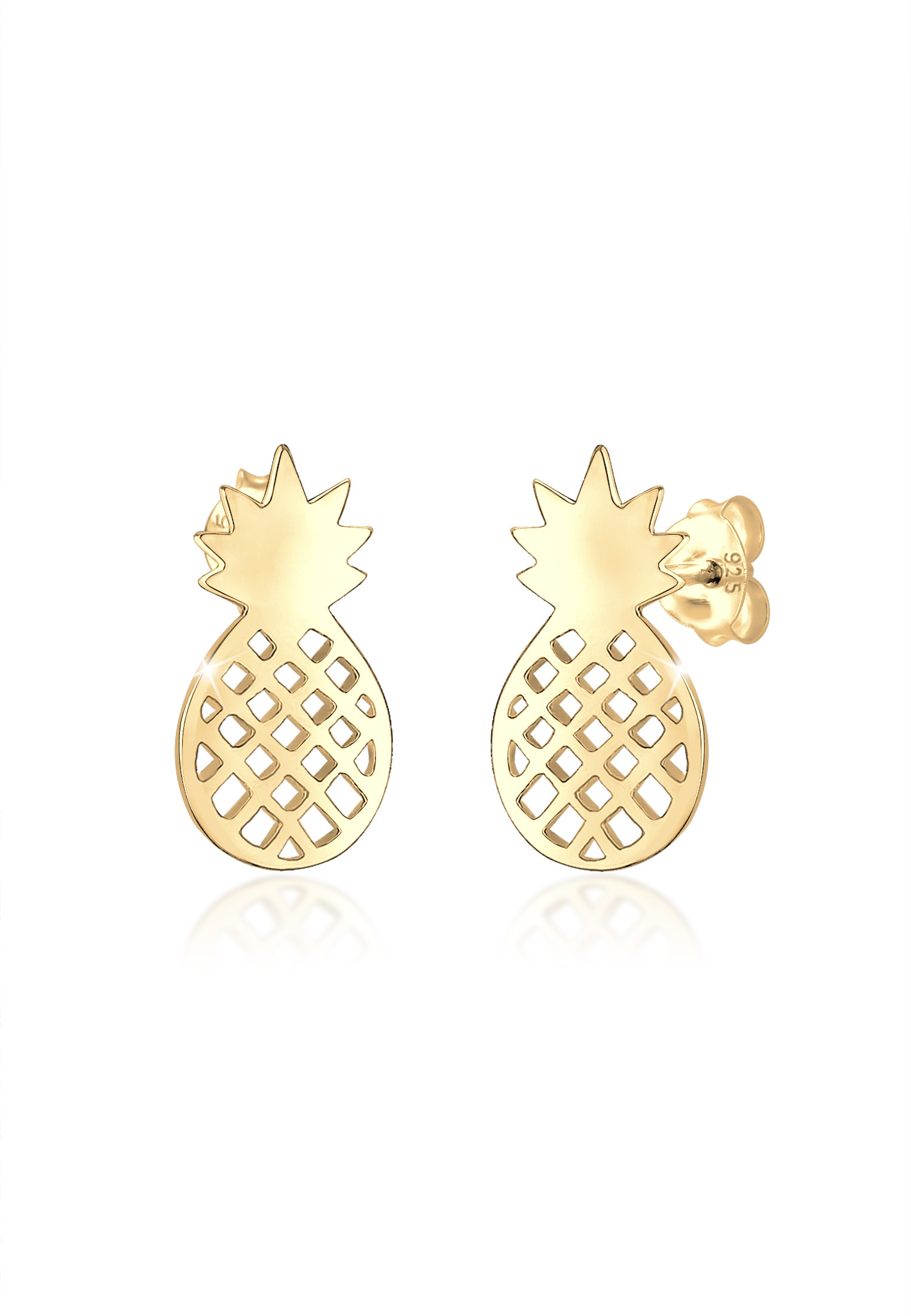 Ohrstecker Ananas | 925er Sterling Silber