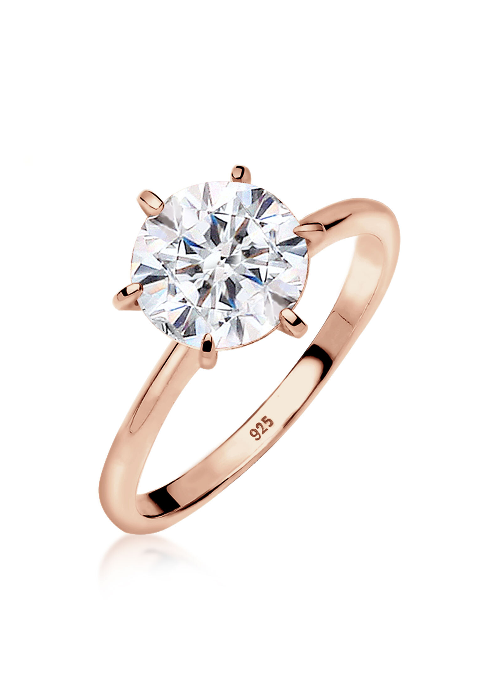 Verlobungsring | Kristall ( Weiß ) | 925er Sterling Silber
