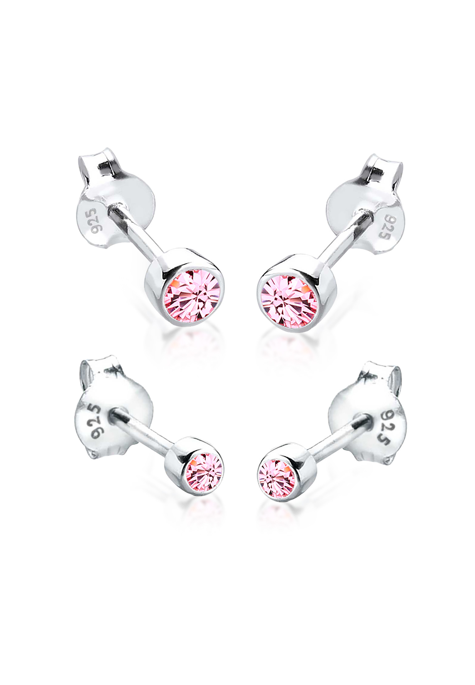 Ohrstecker 2er Set Basic | Kristall (Weiß) | 925er Sterling Silber