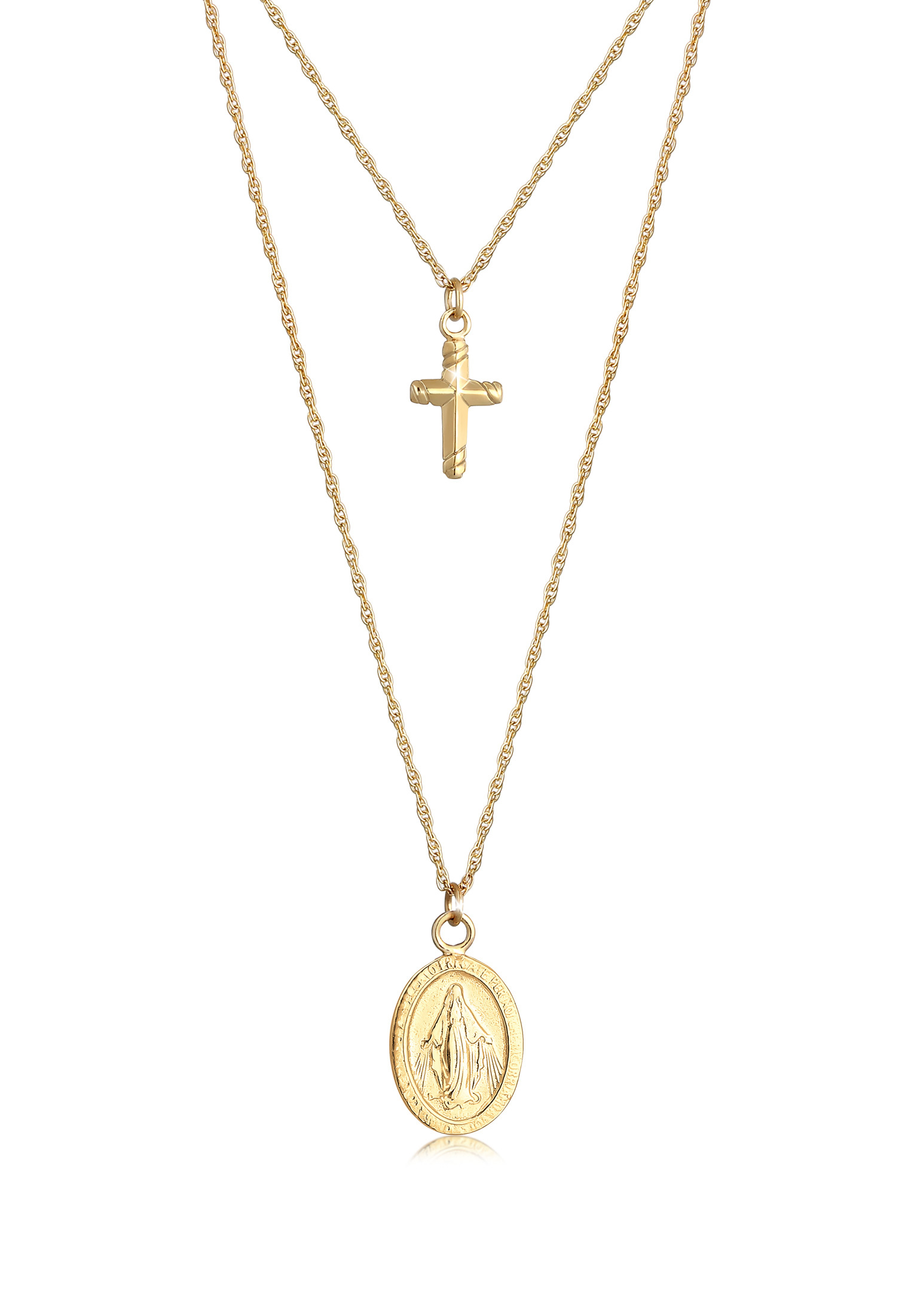 Layer-Halskette Kreuz | 925er Sterling Silber