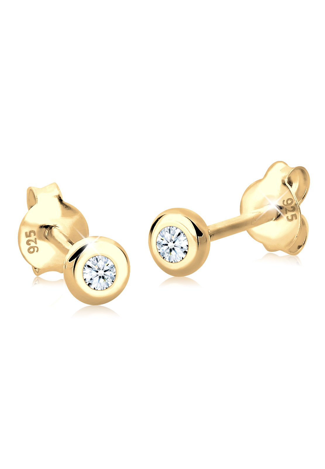 Ohrstecker | Diamant ( Weiß, 0,06 ct ) | 925er Sterling Silber