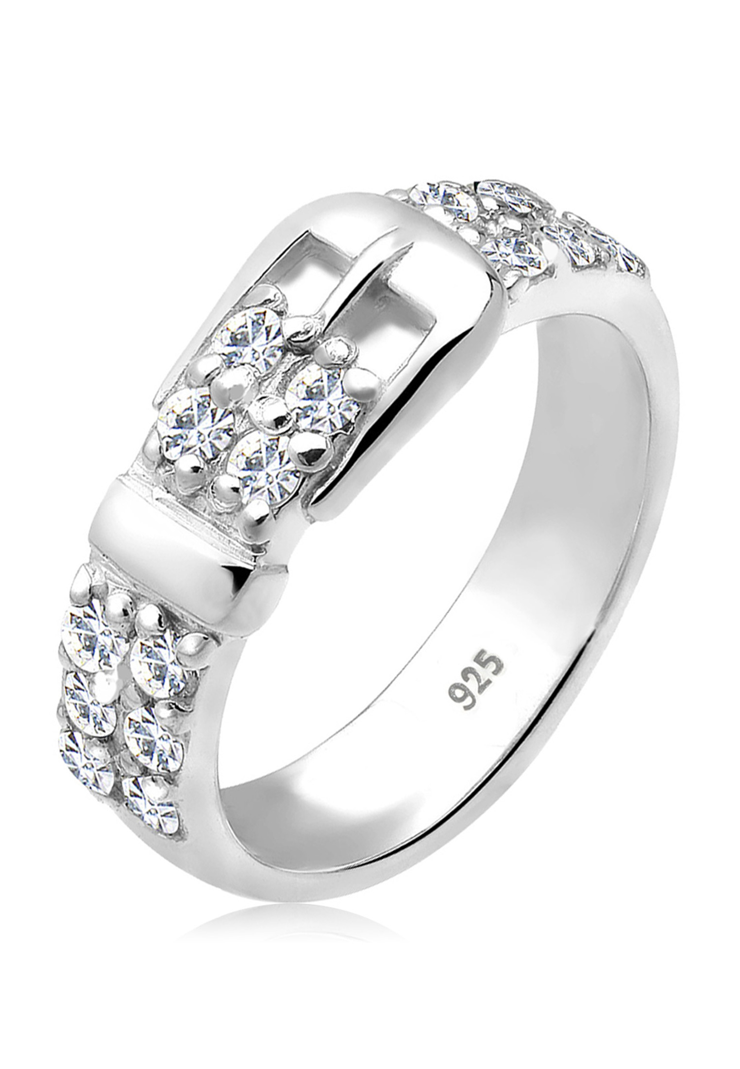 Ring Gürtel | Kristall ( Weiß ) | 925er Sterling Silber