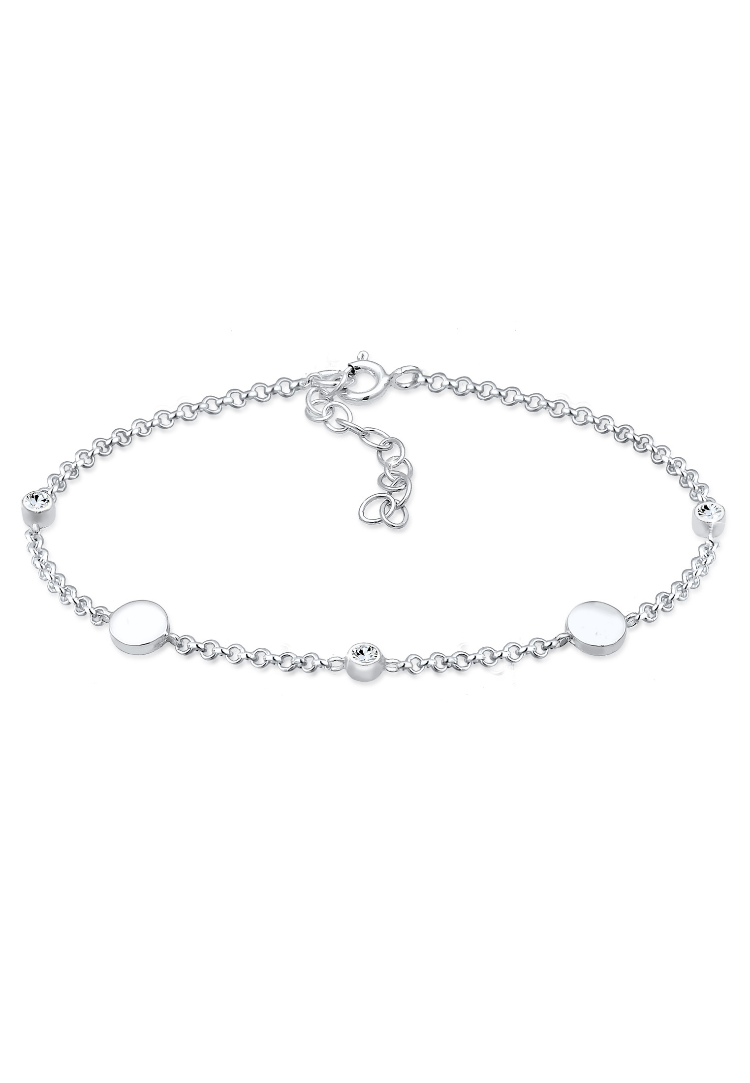 Armband Kreis | Kristall ( Weiß ) | 925er Sterling Silber