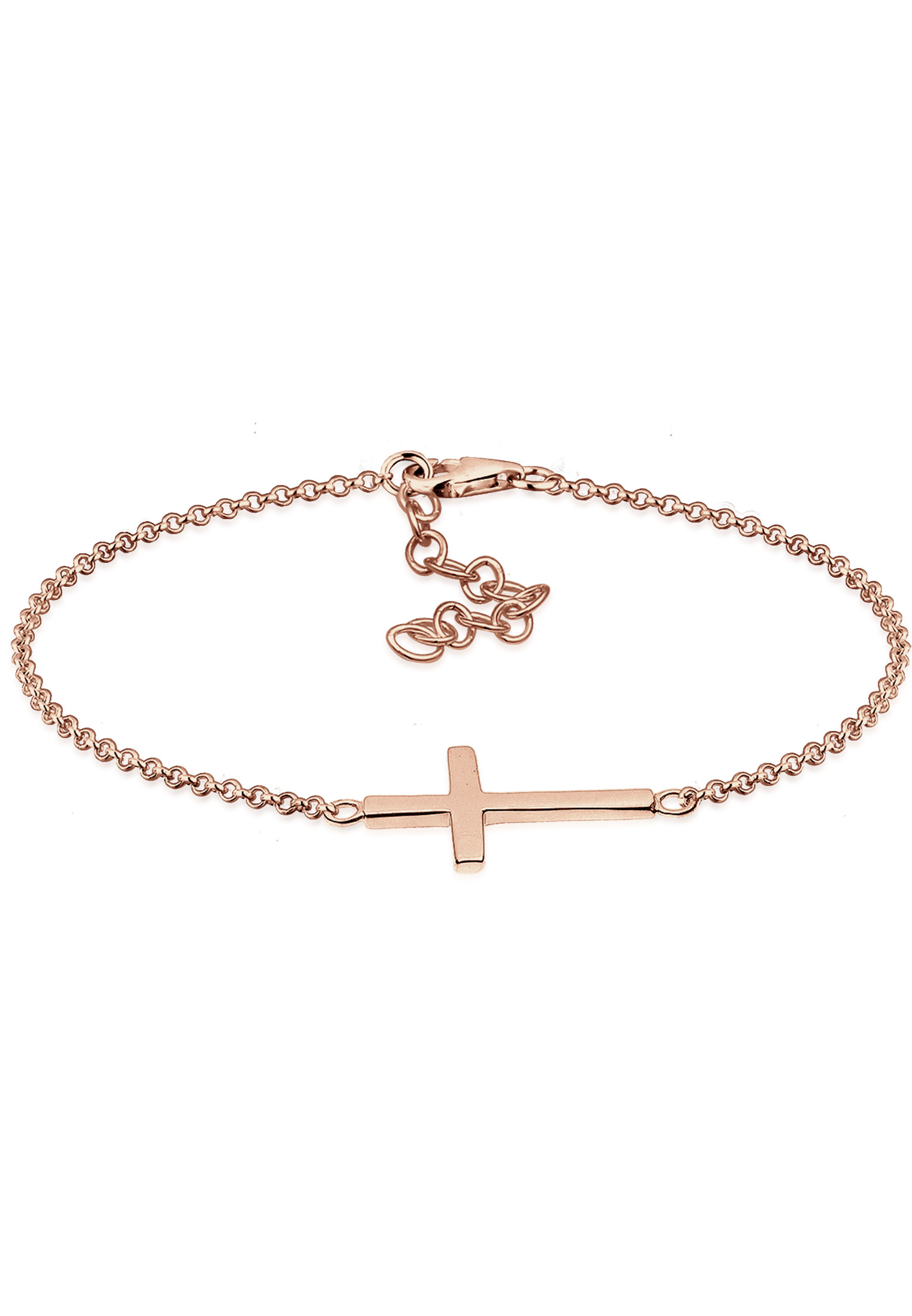 Armband Kreuz | 925 Sterling Silber Rosegold