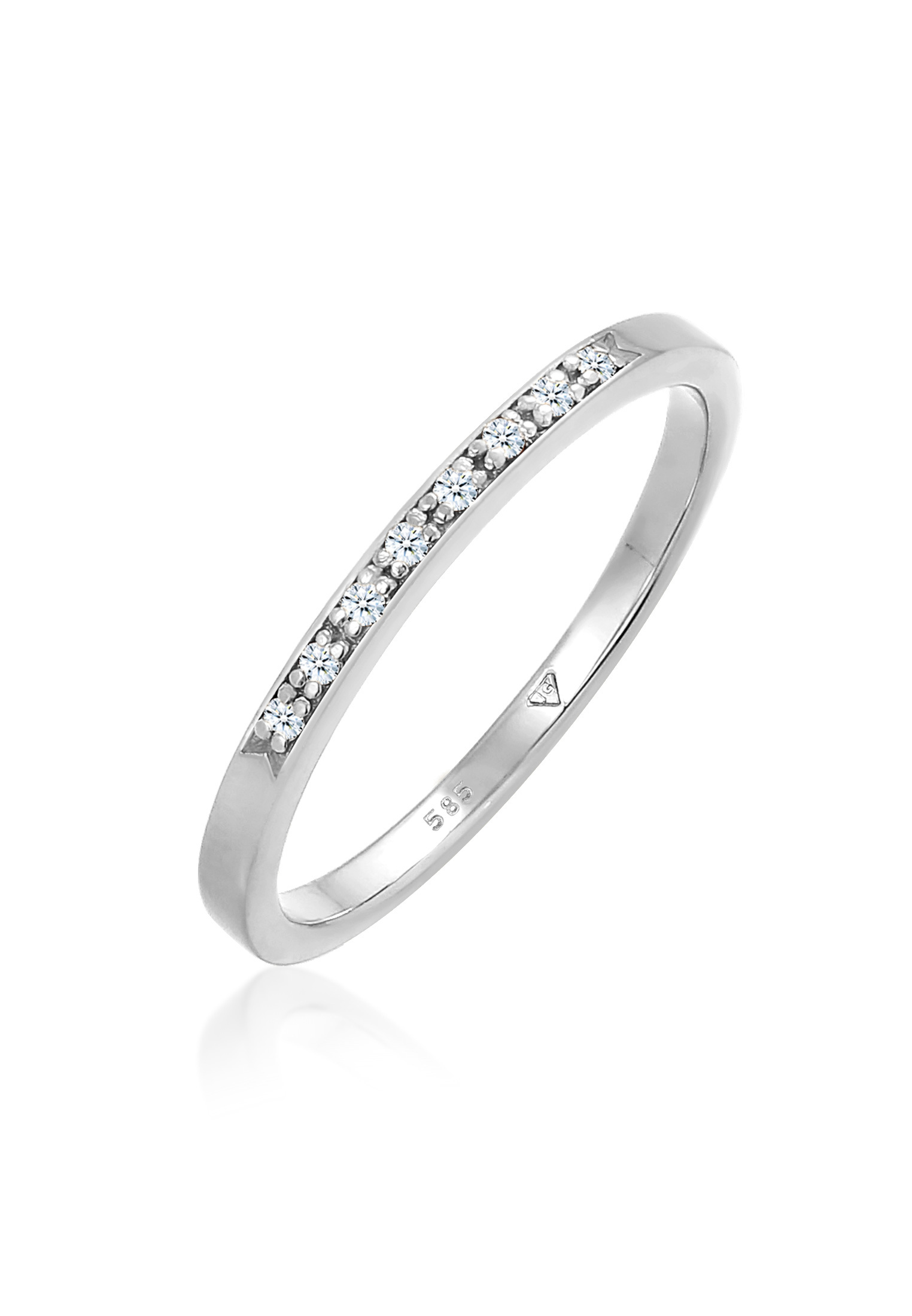 Bandring | Diamant ( Weiß, 0,04 ct ) | 585 Weißgold