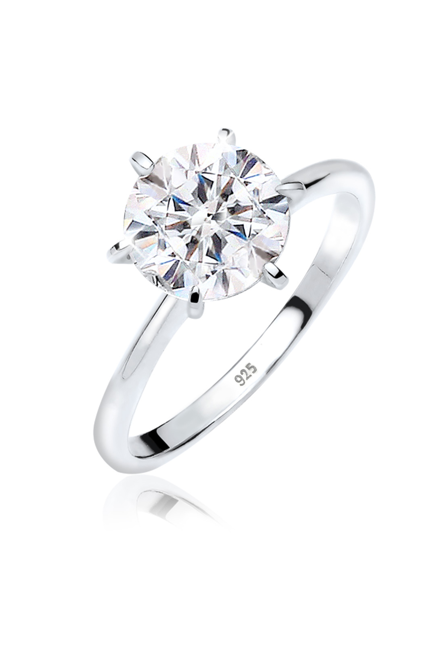 Verlobungsring | Kristall ( Weiß ) | 925er Sterling Silber