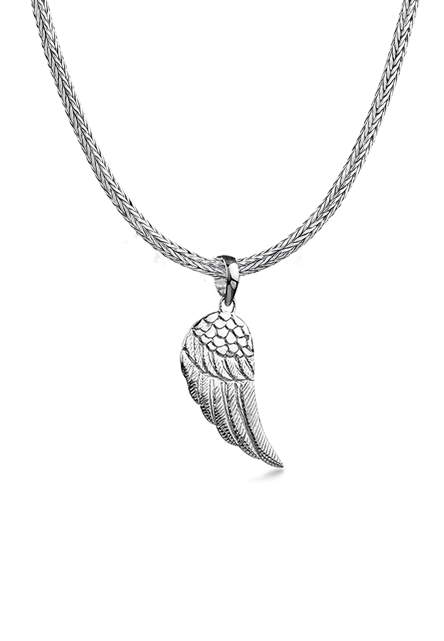 Schlangen-Halskette Flügel | 925er Sterling Silber