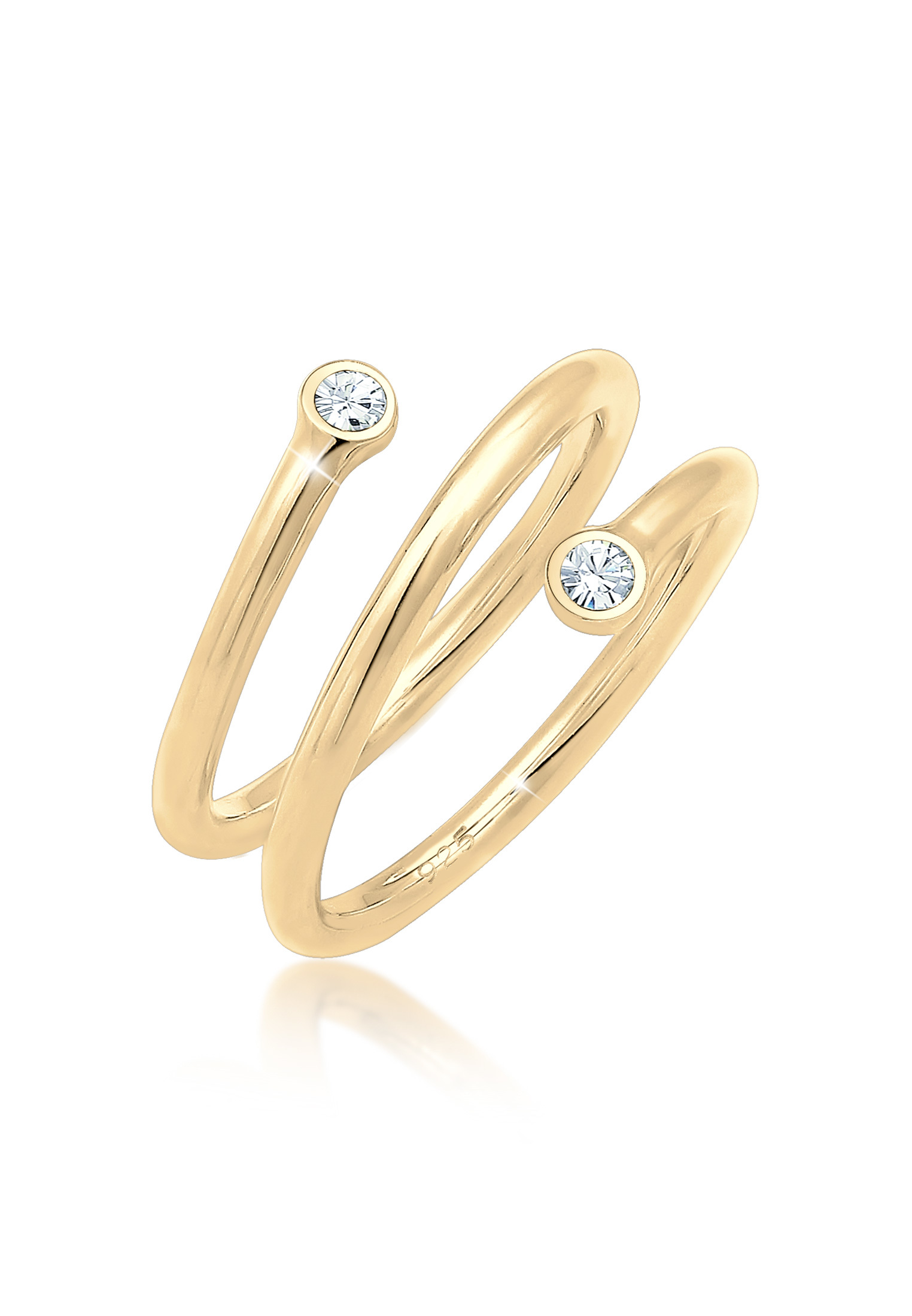 Wickelring | Kristall ( Weiß ) | 925er Sterling Silber